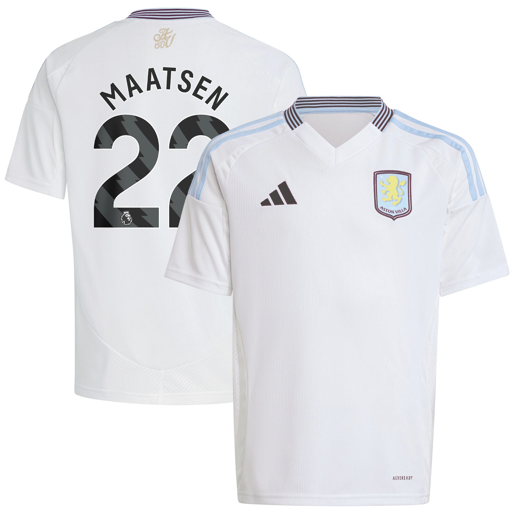 aston villa adidas away shirt 2024-25 – kids with maatsen 22 printing Collection | Aston Villa Shirts and Official Gear