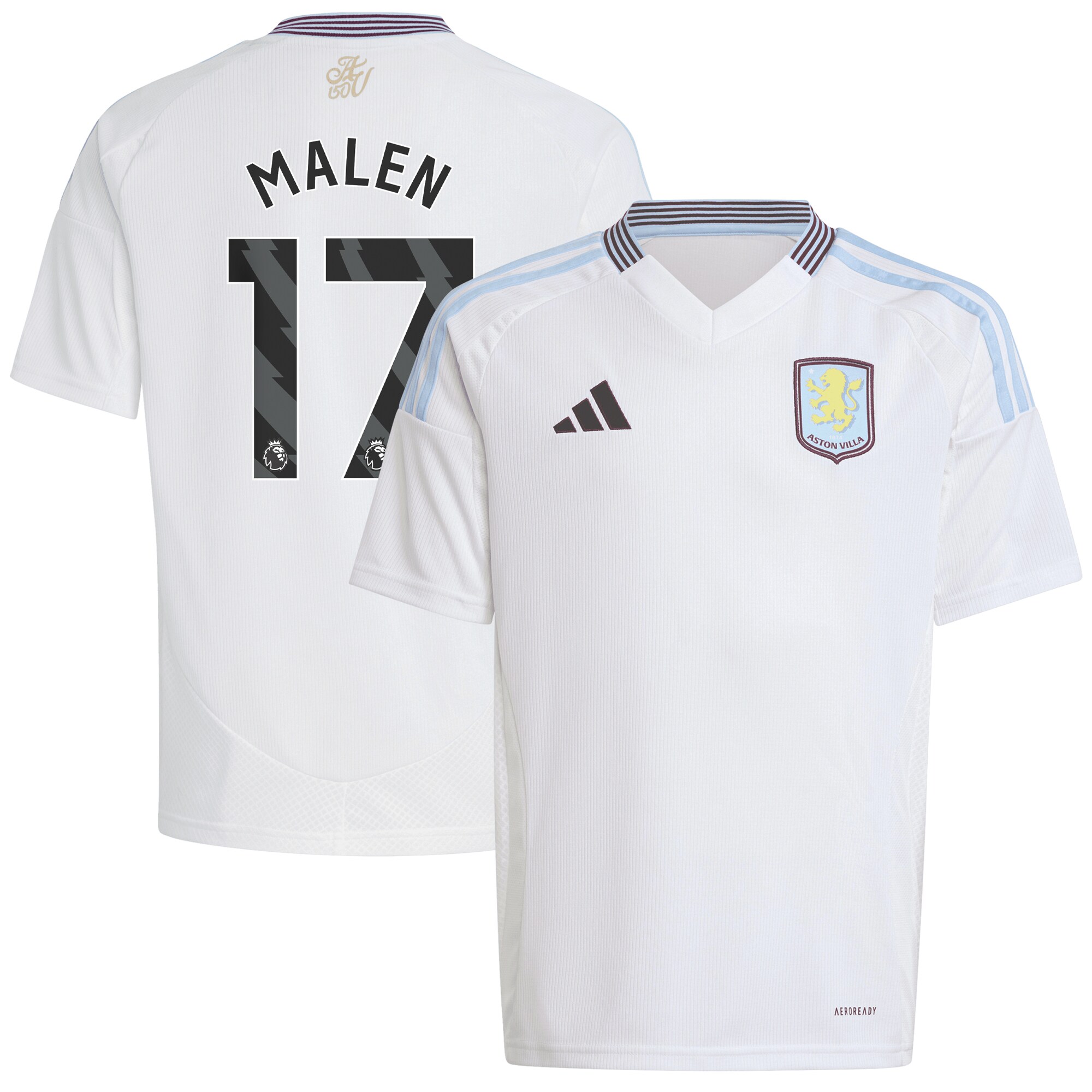 aston villa adidas away shirt 2024-25 – kids with malen 17 printing Collection | Aston Villa Shirts and Official Gear