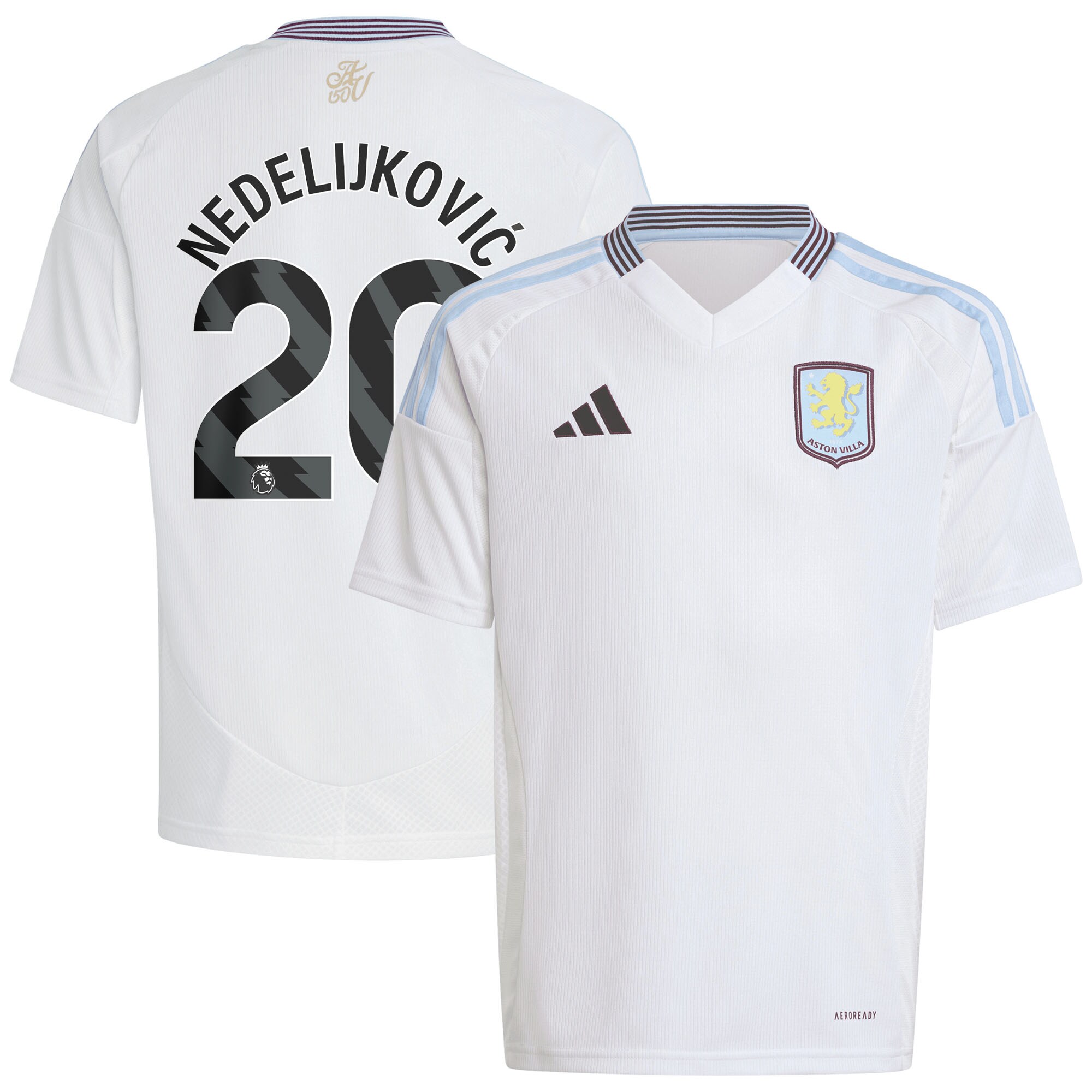 aston villa adidas away shirt 2024-25 – kids with nedeljković 20 printing Collection | Aston Villa Shirts and Official Gear