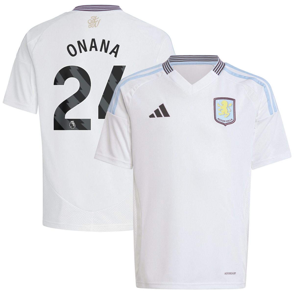 aston villa adidas away shirt 2024-25 – kids with onana 24 printing Collection | Aston Villa Shirts and Official Gear