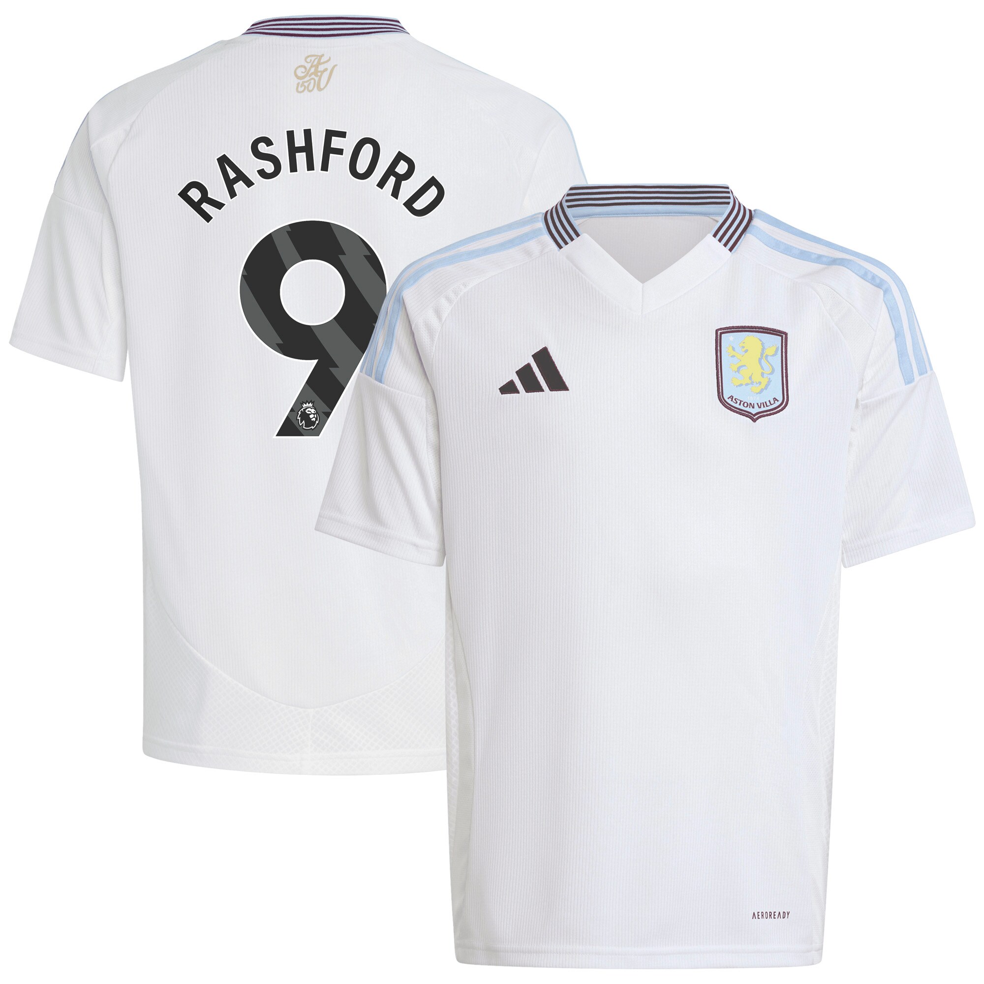aston villa adidas away shirt 2024-25 – kids with rashford 9 printing Collection | Aston Villa Shirts and Official Gear