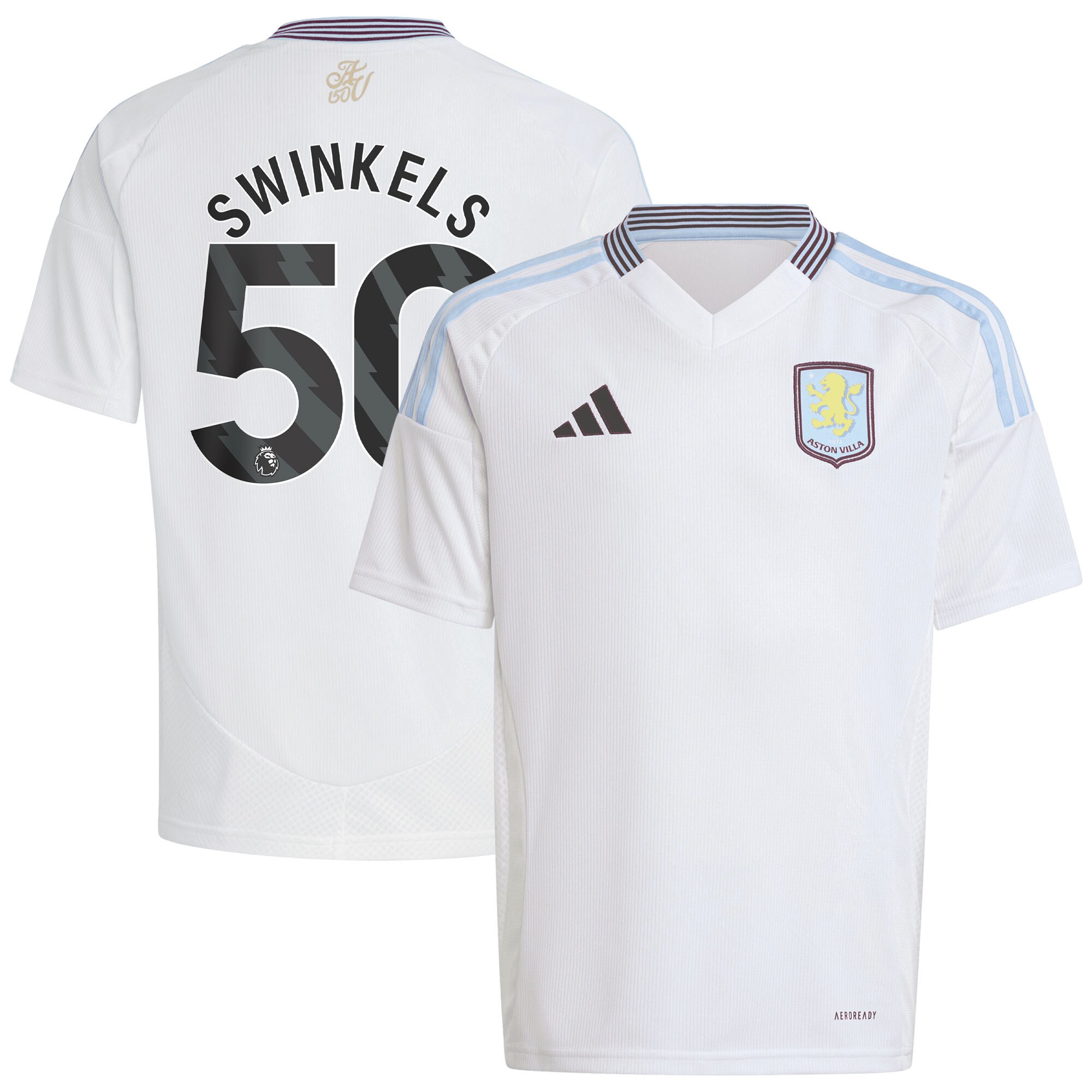aston villa adidas away shirt 2024-25 – kids with swinkels 50 printing Collection | Aston Villa Shirts and Official Gear