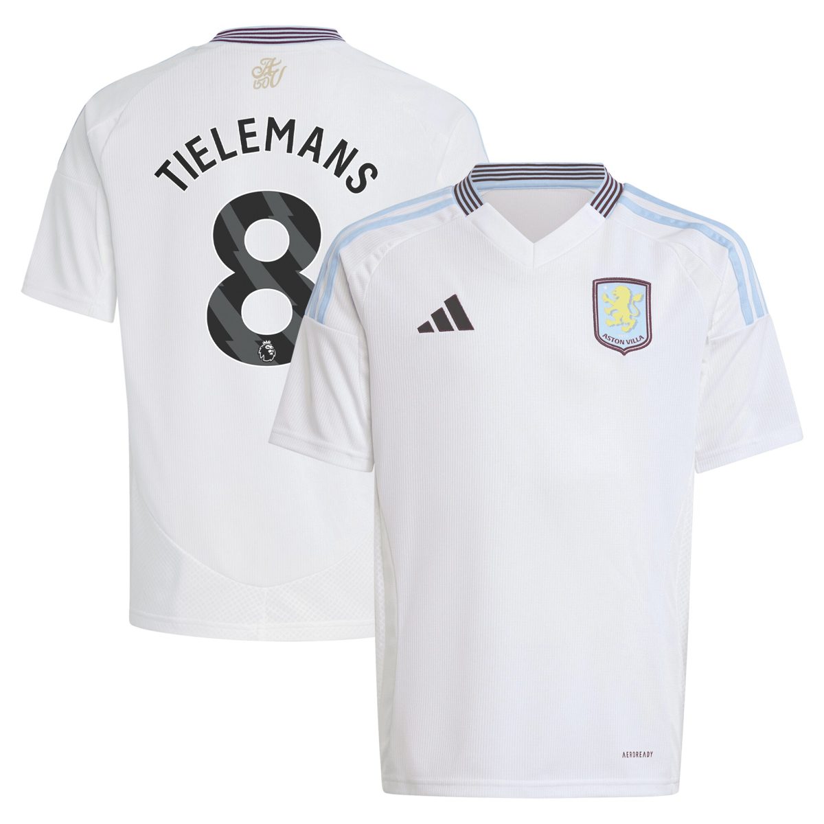 aston villa adidas away shirt 2024-25 – kids with tielemans 8 printing Collection | Aston Villa Shirts and Official Gear