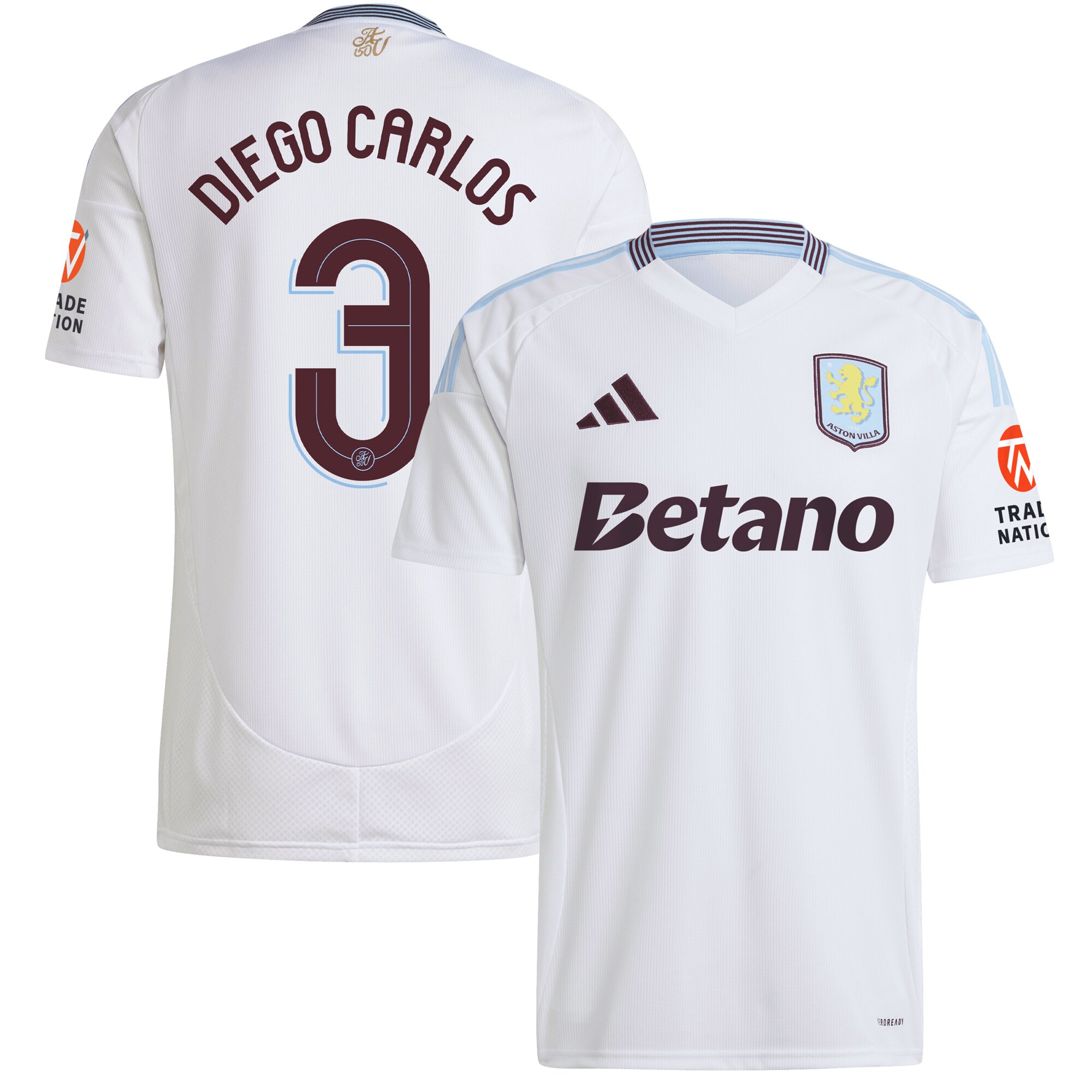 aston villa adidas away shirt 2024-25 with diego carlos 3 cup printing Collection | Aston Villa Shirts and Official Gear