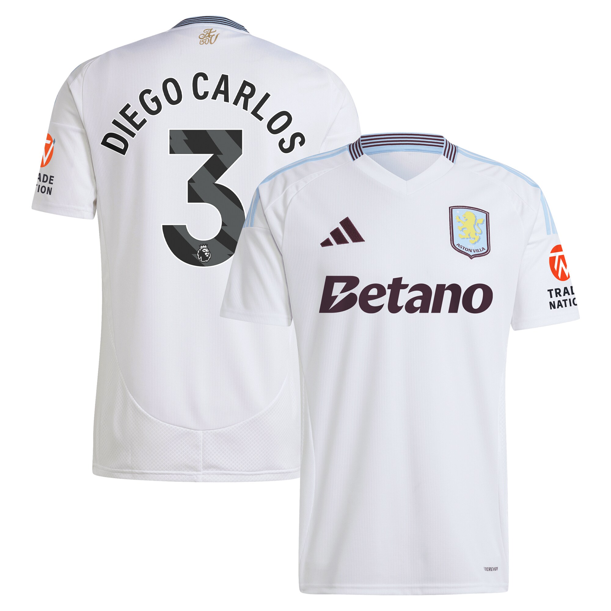 aston villa adidas away shirt 2024-25 with diego carlos 3 printing Collection | Aston Villa Shirts and Official Gear
