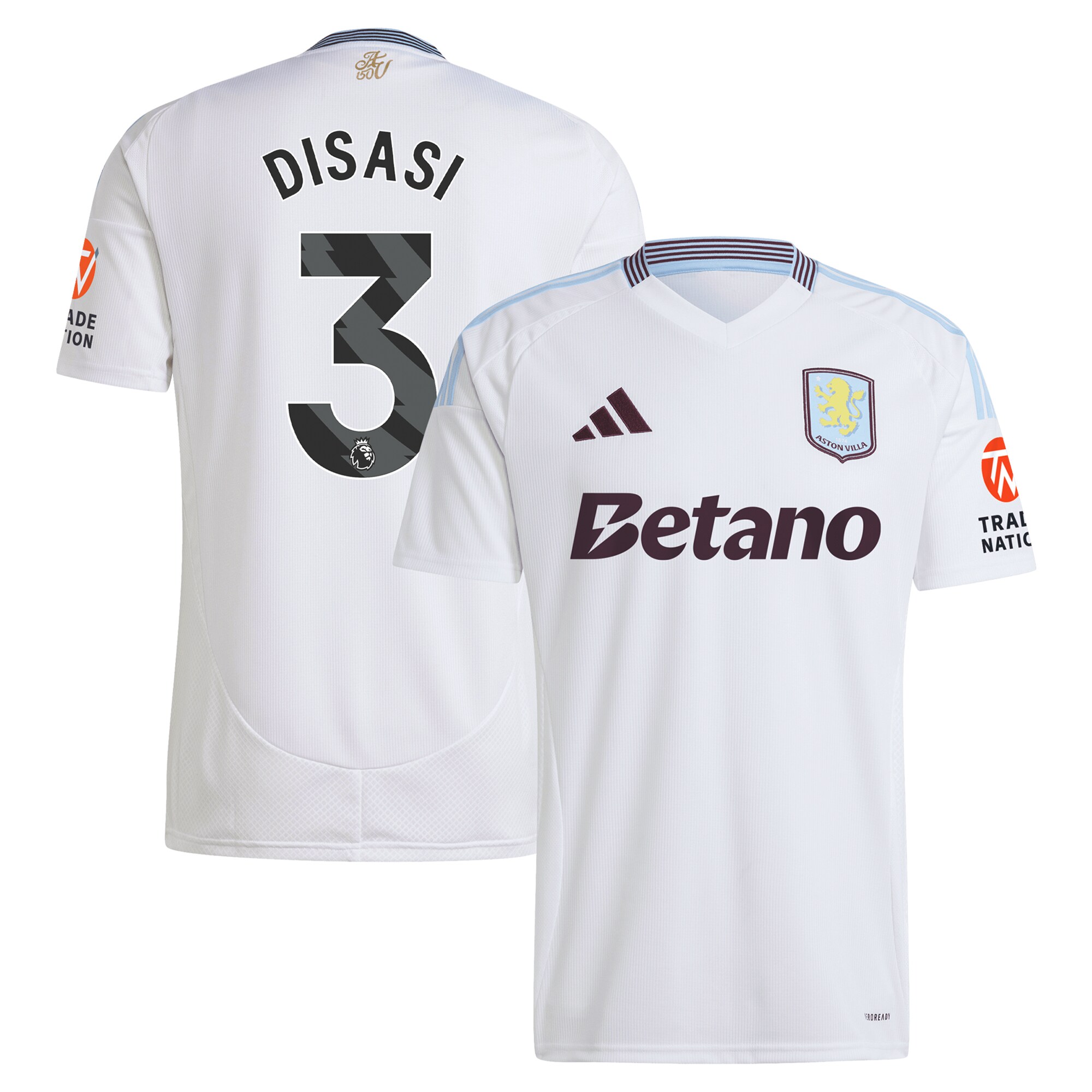 aston villa adidas away shirt 2024-25 with disasi 3 printing Collection | Aston Villa Shirts and Official Gear