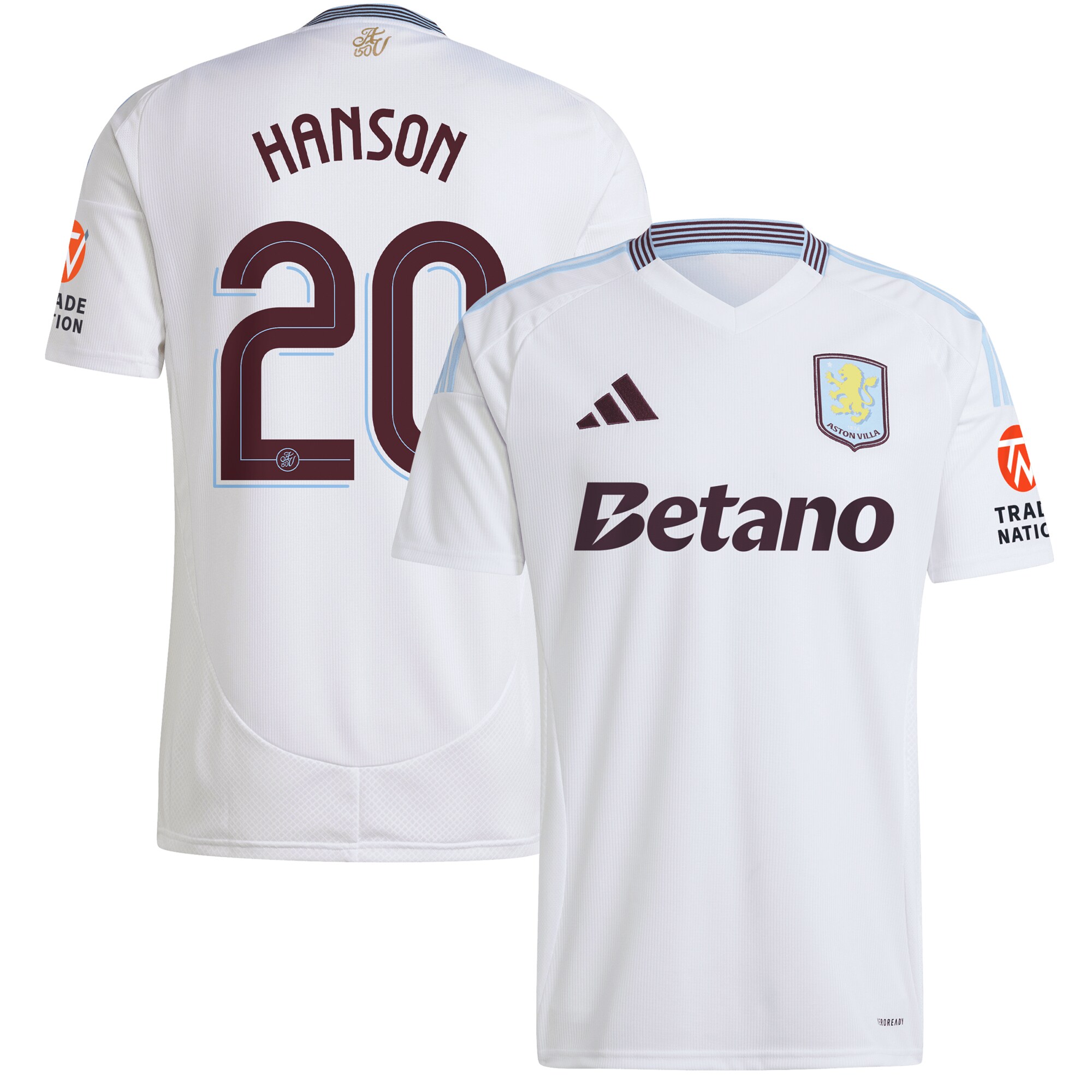 aston villa adidas away shirt 2024-25 with hanson 20 cup printing Collection | Aston Villa Shirts and Official Gear