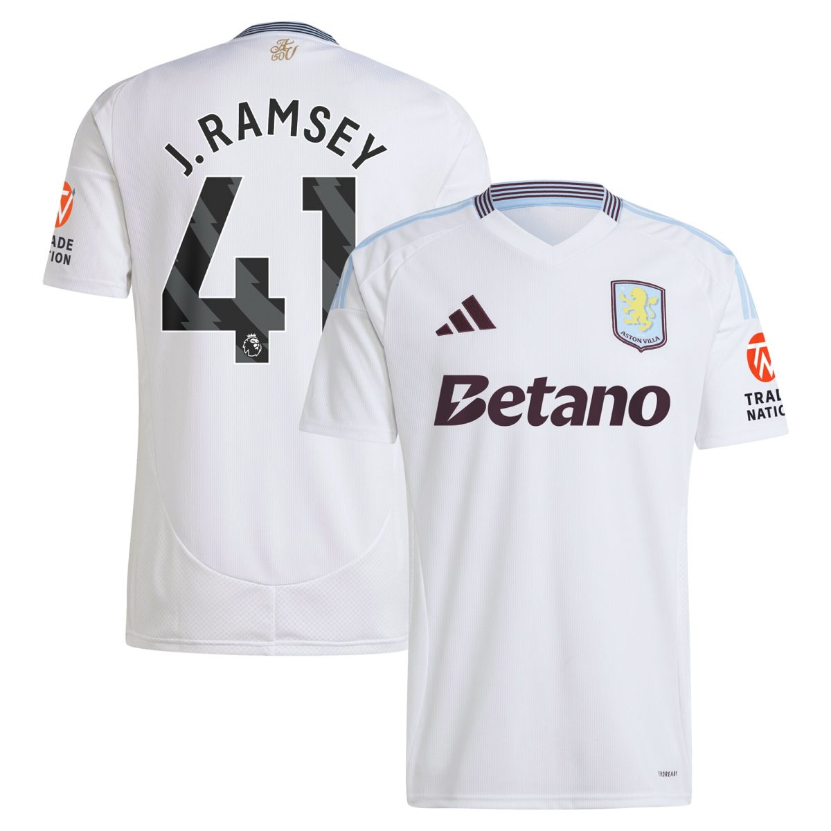 aston villa adidas away shirt 2024-25 with j. ramsey 41 printing Collection | Aston Villa Shirts and Official Gear