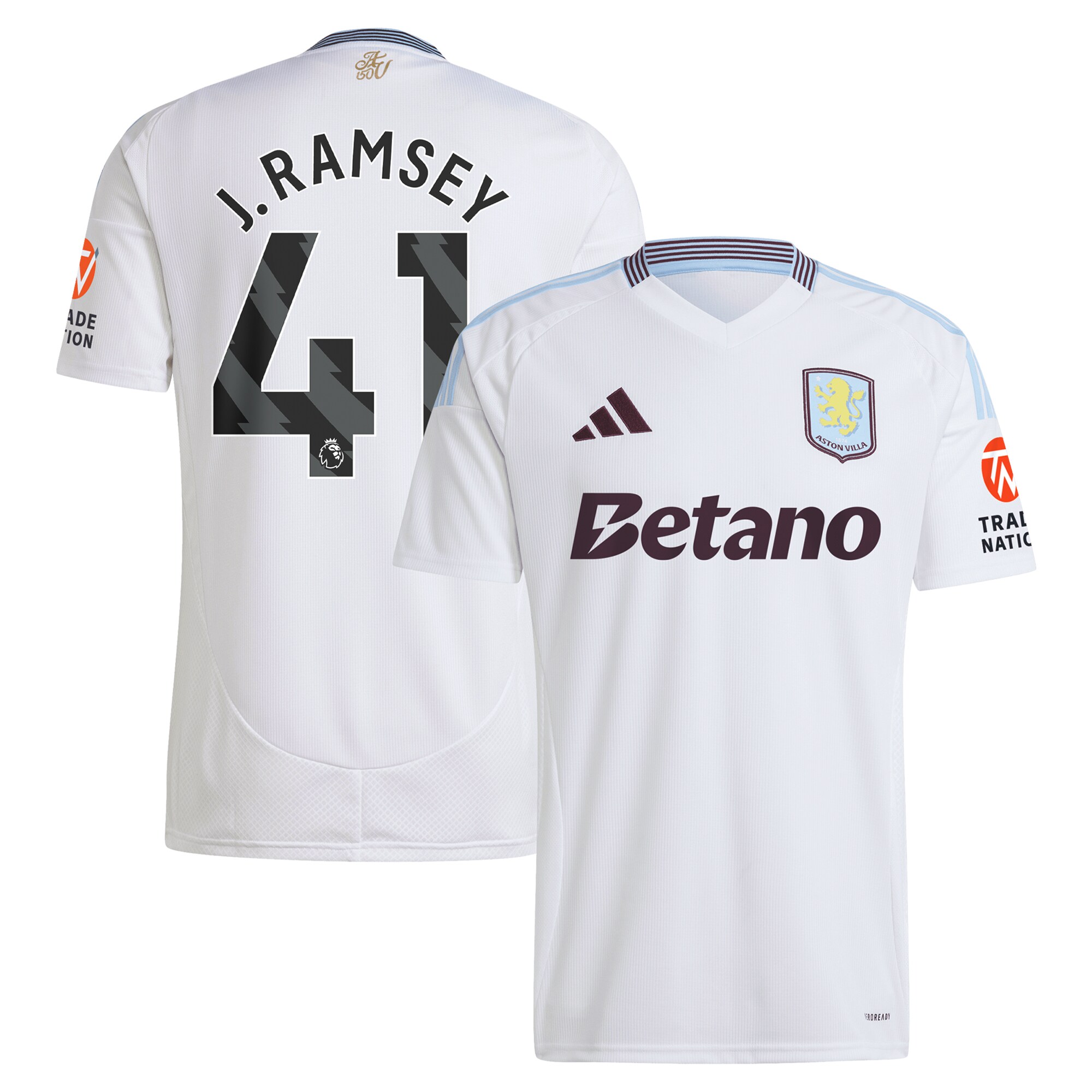 aston villa adidas away shirt 2024-25 with j. ramsey 41 printing Collection | Aston Villa Shirts and Official Gear