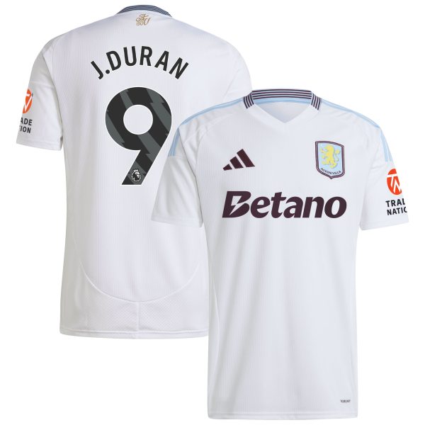 aston villa adidas away shirt 2024-25 with j.duran 9 printing Collection | Aston Villa Shirts and Official Gear