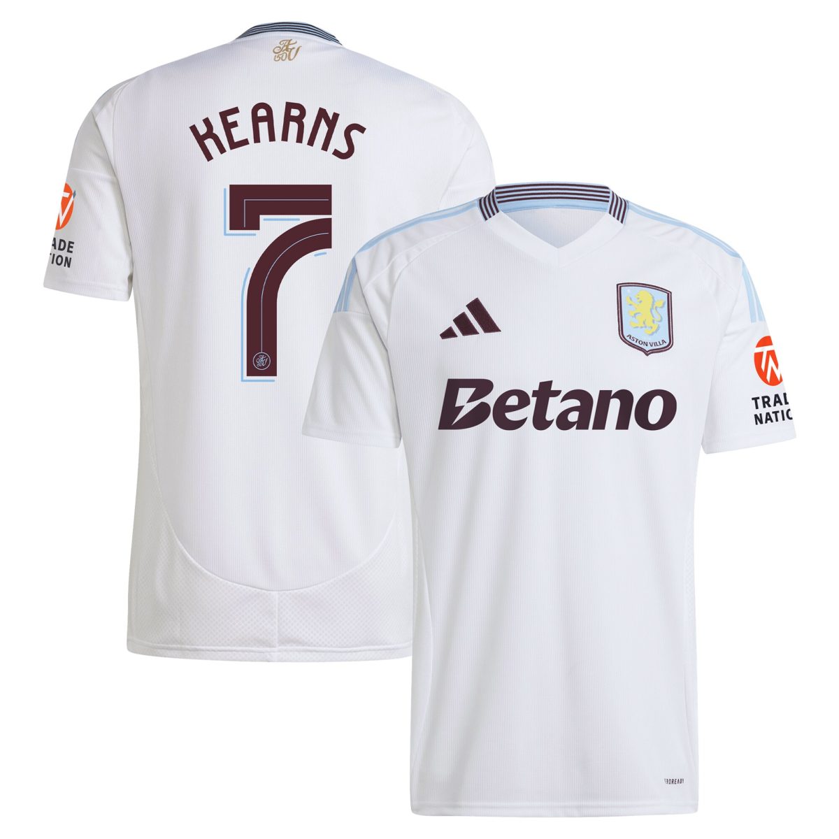 aston villa adidas away shirt 2024-25 with kearns 7 cup printing Collection | Aston Villa Shirts and Official Gear