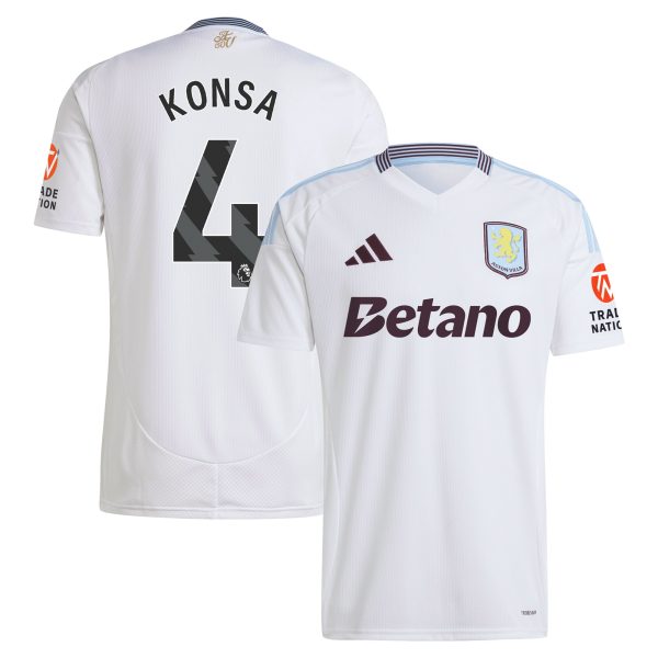 aston villa adidas away shirt 2024-25 with konsa 4 printing Collection | Aston Villa Shirts and Official Gear