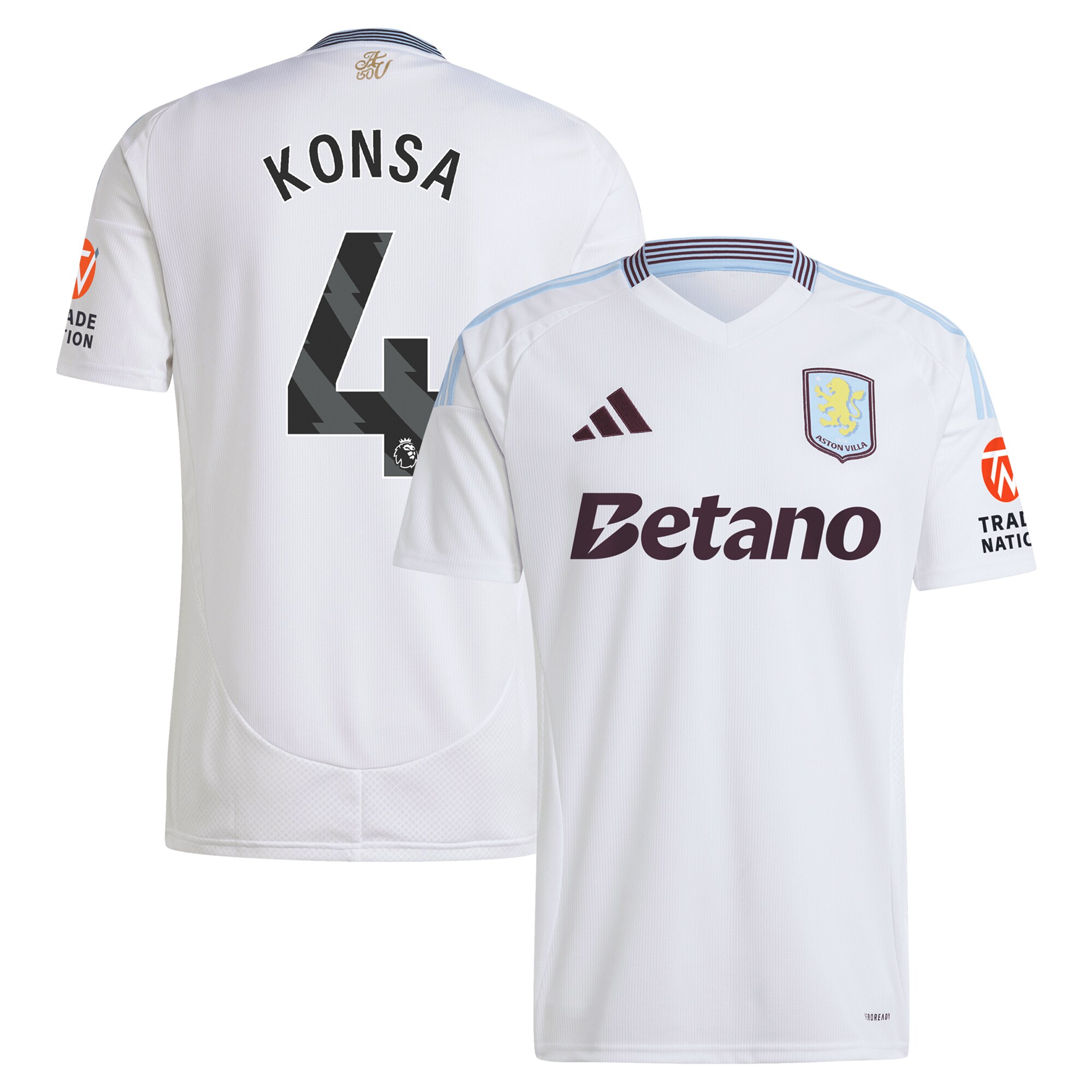 aston villa adidas away shirt 2024-25 with konsa 4 printing Collection | Aston Villa Shirts and Official Gear
