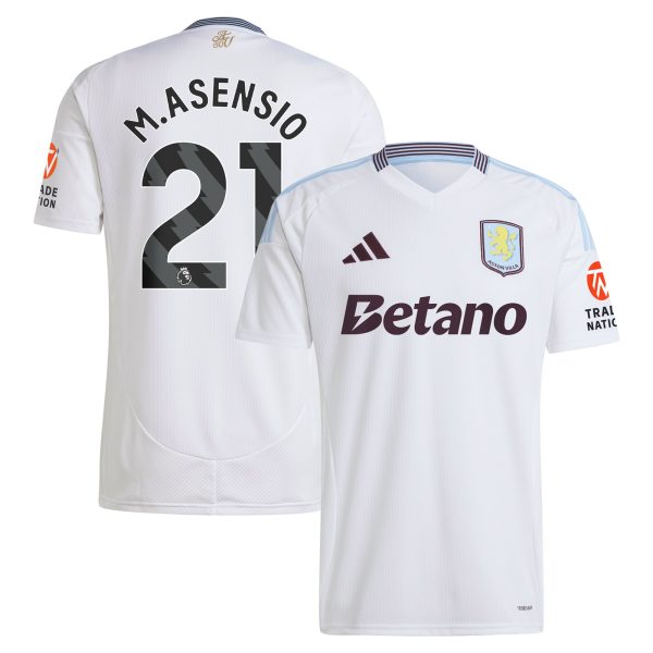 aston villa adidas away shirt 2024-25 with m.asensio 21 printing Collection | Aston Villa Shirts and Official Gear