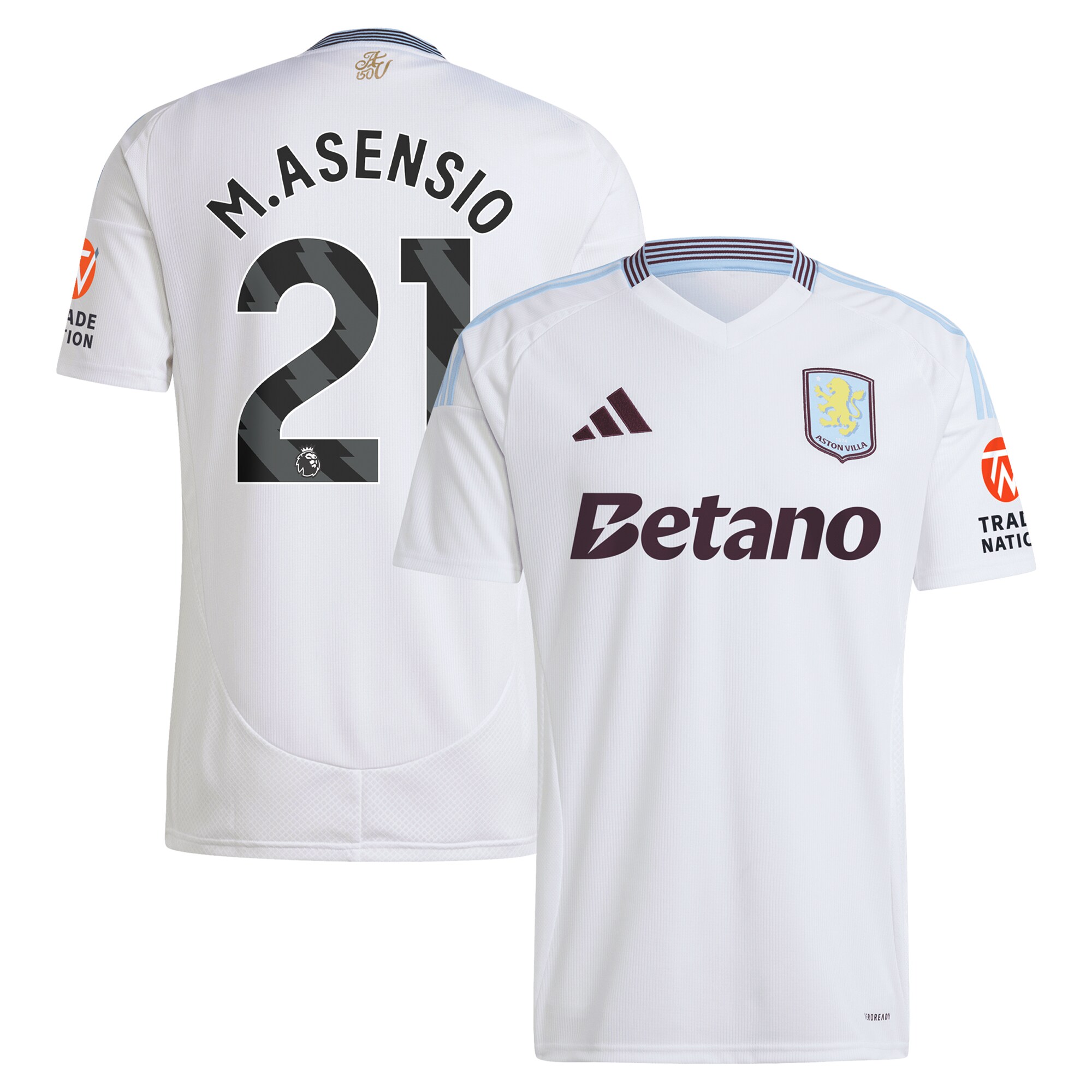 aston villa adidas away shirt 2024-25 with m.asensio 21 printing Collection | Aston Villa Shirts and Official Gear