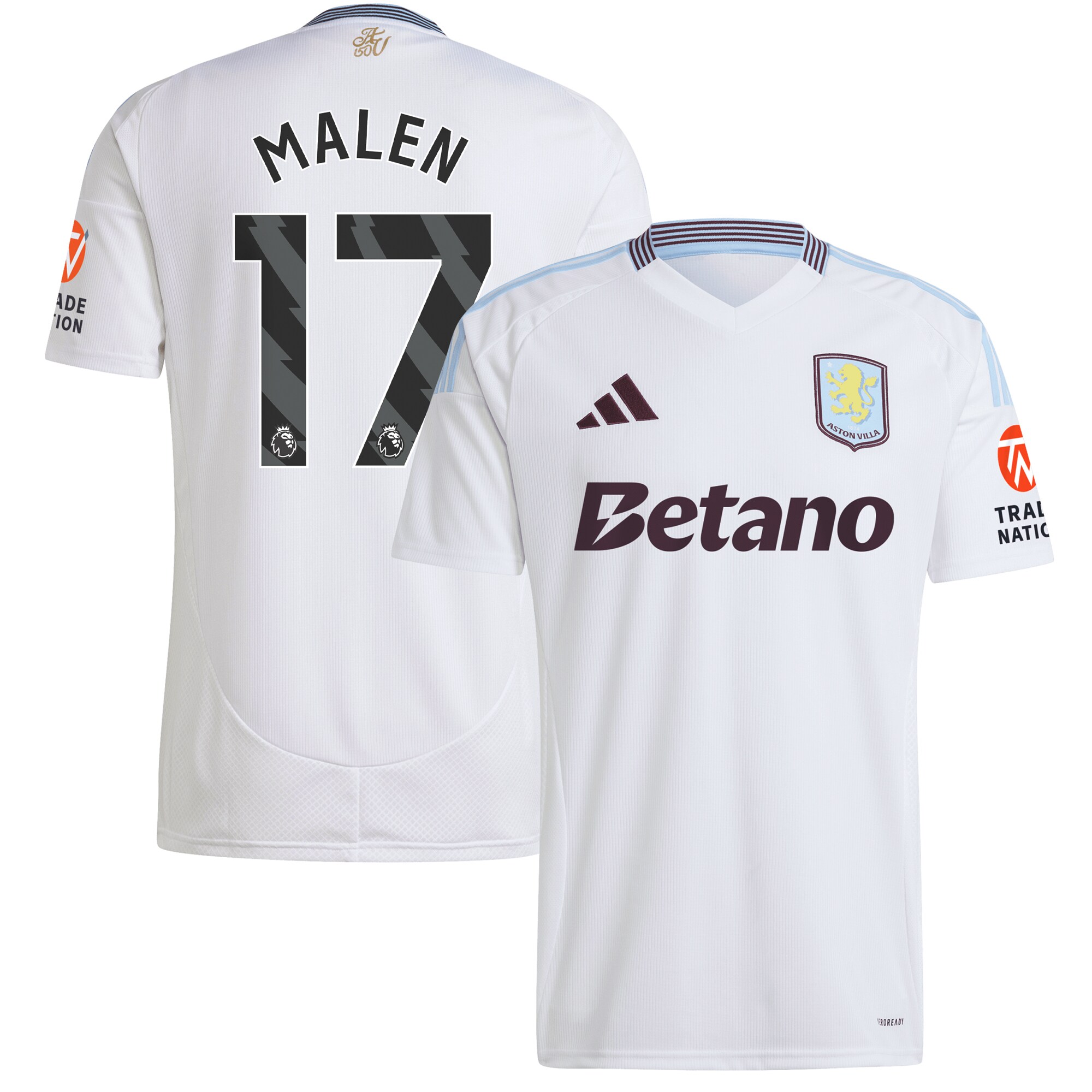 aston villa adidas away shirt 2024-25 with malen 17 printing Collection | Aston Villa Shirts and Official Gear