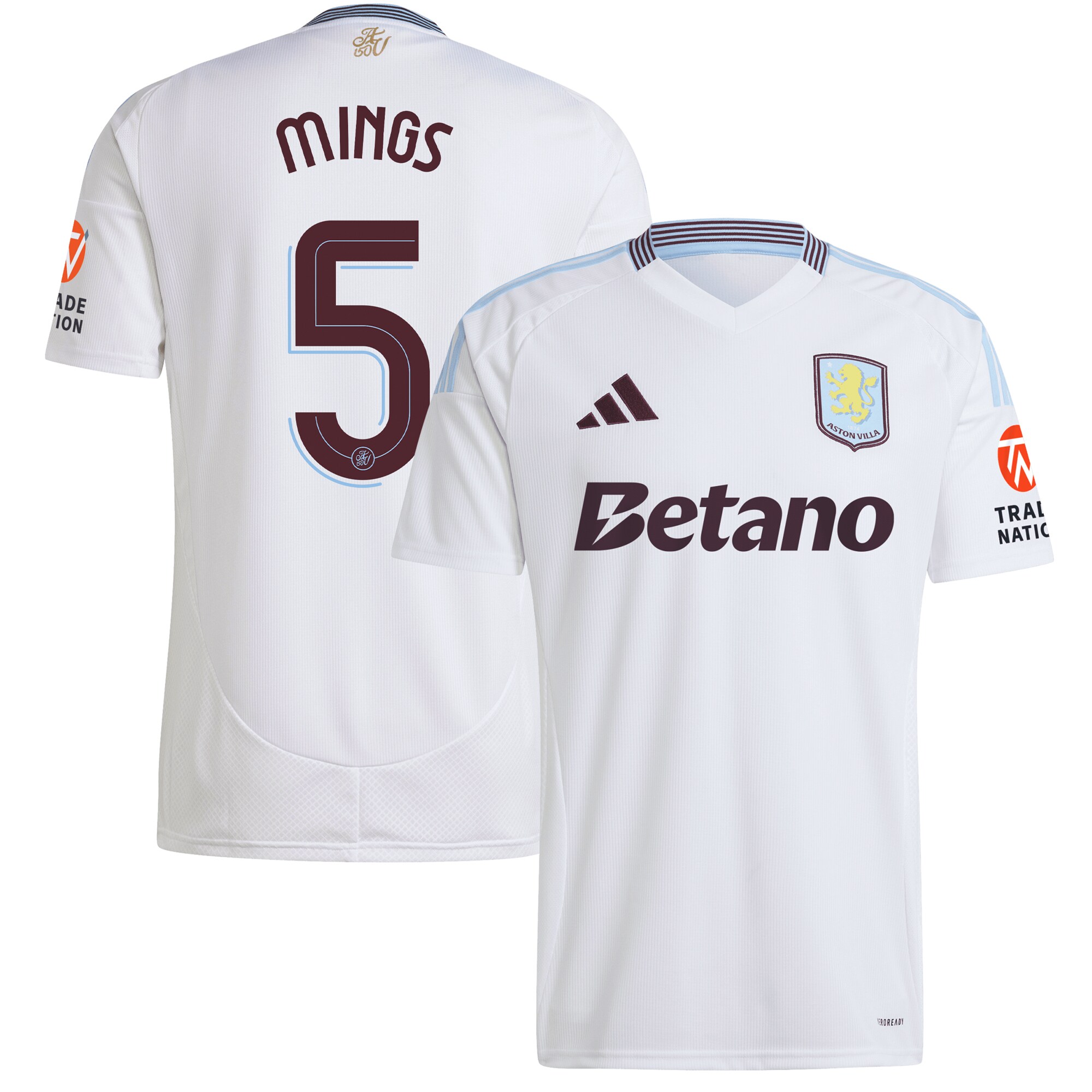 aston villa adidas away shirt 2024-25 with mings 5 cup printing Collection | Aston Villa Shirts and Official Gear