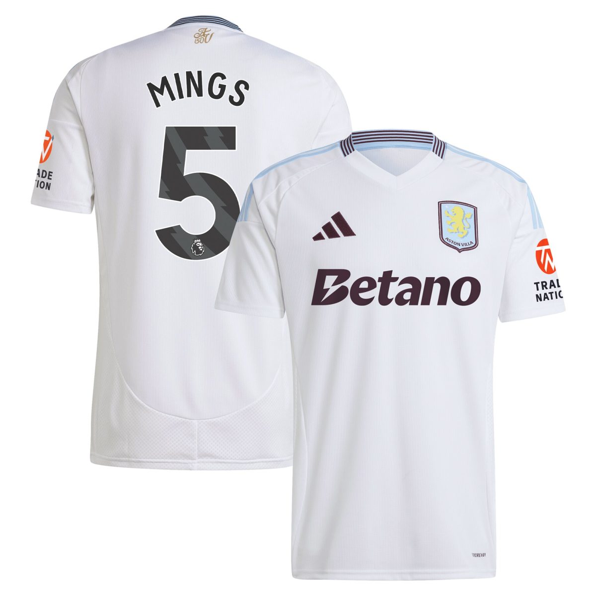 aston villa adidas away shirt 2024-25 with mings 5 printing Collection | Aston Villa Shirts and Official Gear