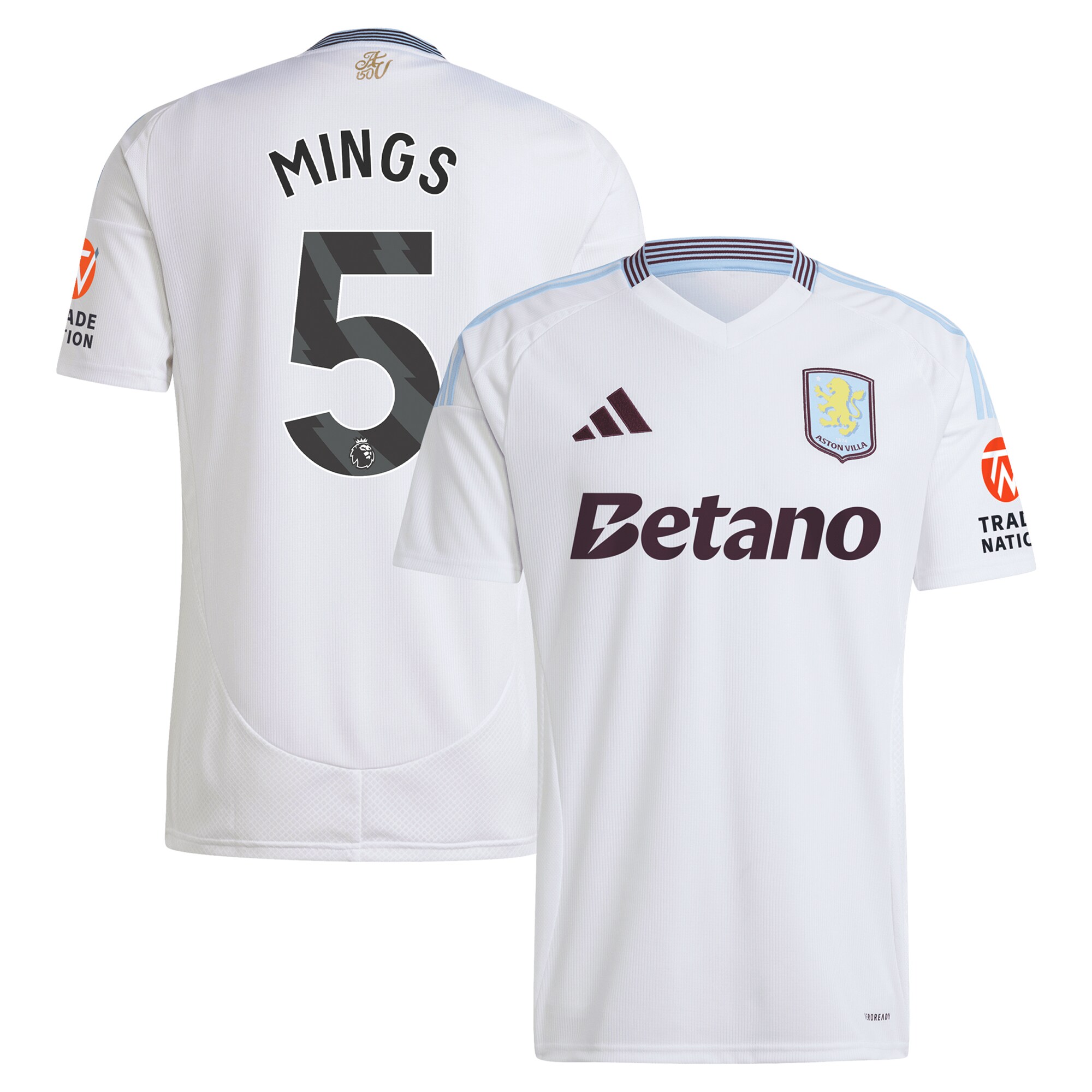 aston villa adidas away shirt 2024-25 with mings 5 printing Collection | Aston Villa Shirts and Official Gear