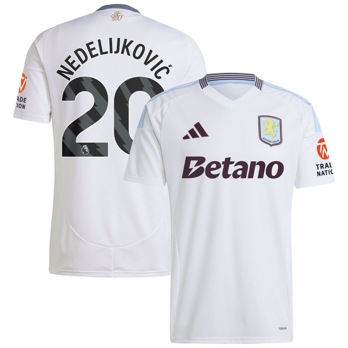 aston villa adidas away shirt 2024-25 with nedeljković 20 printing Collection | Aston Villa Shirts and Official Gear