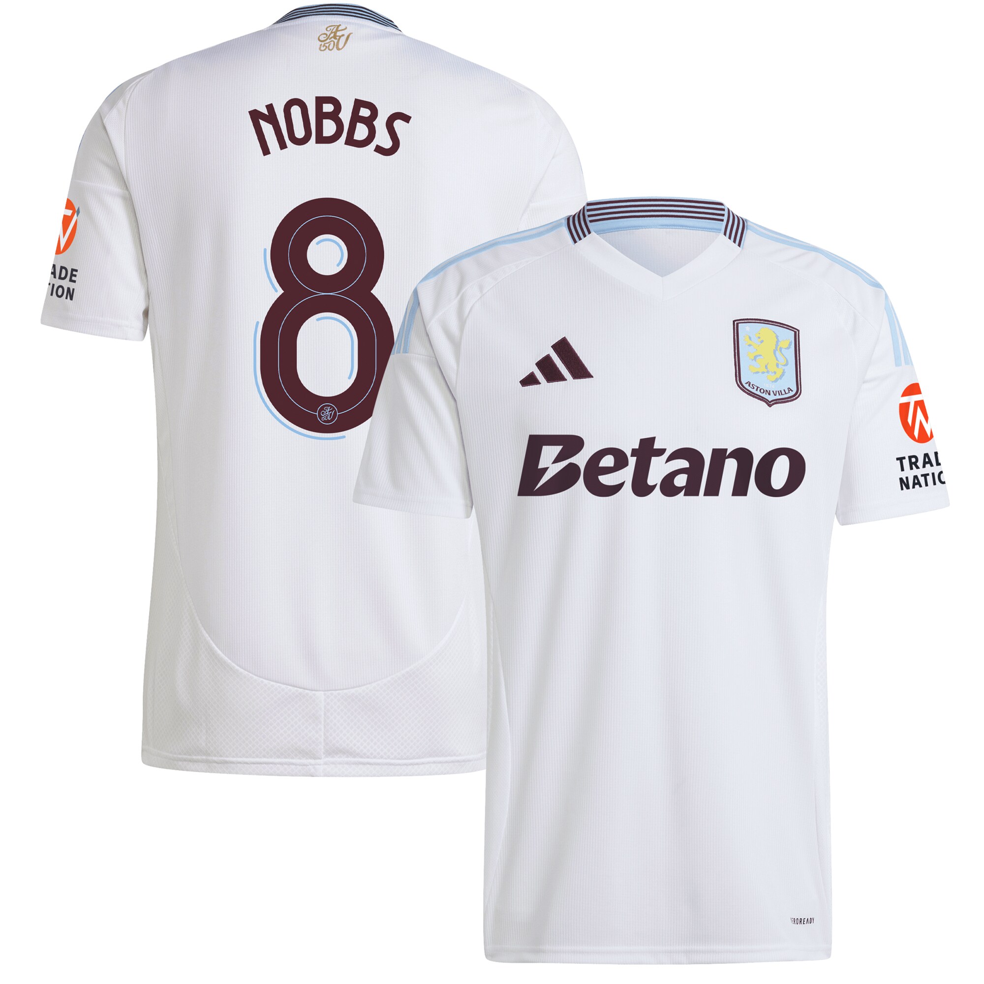 aston villa adidas away shirt 2024-25 with nobbs 8 cup printing Collection | Aston Villa Shirts and Official Gear