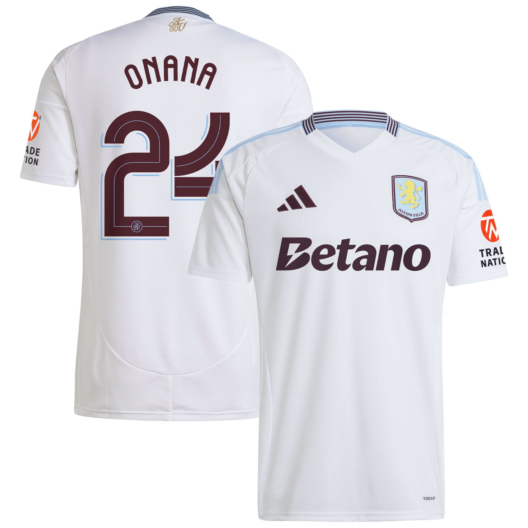 aston villa adidas away shirt 2024-25 with onana 24 cup printing Collection | Aston Villa Shirts and Official Gear