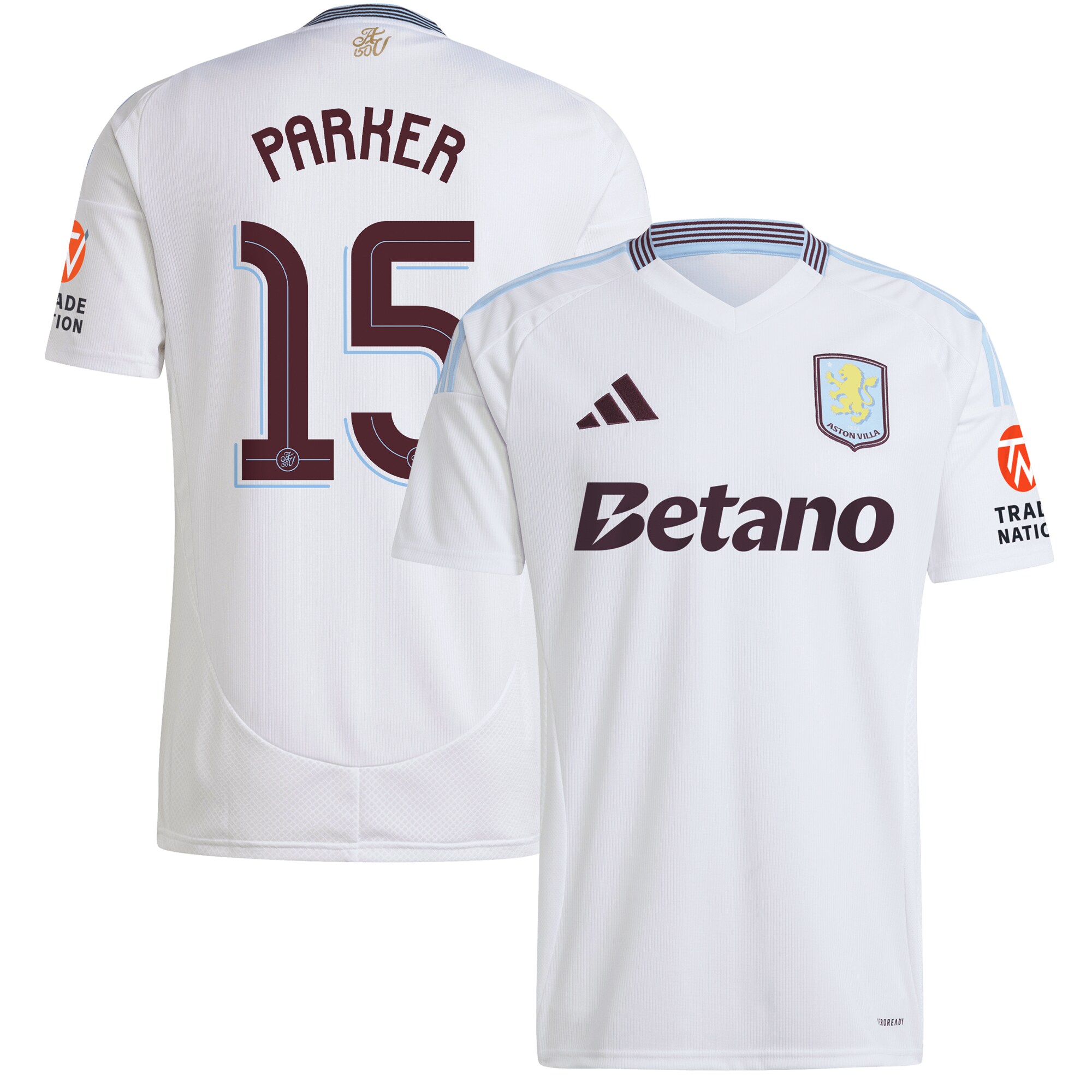 aston villa adidas away shirt 2024-25 with parker 15 cup printing Collection | Aston Villa Shirts and Official Gear