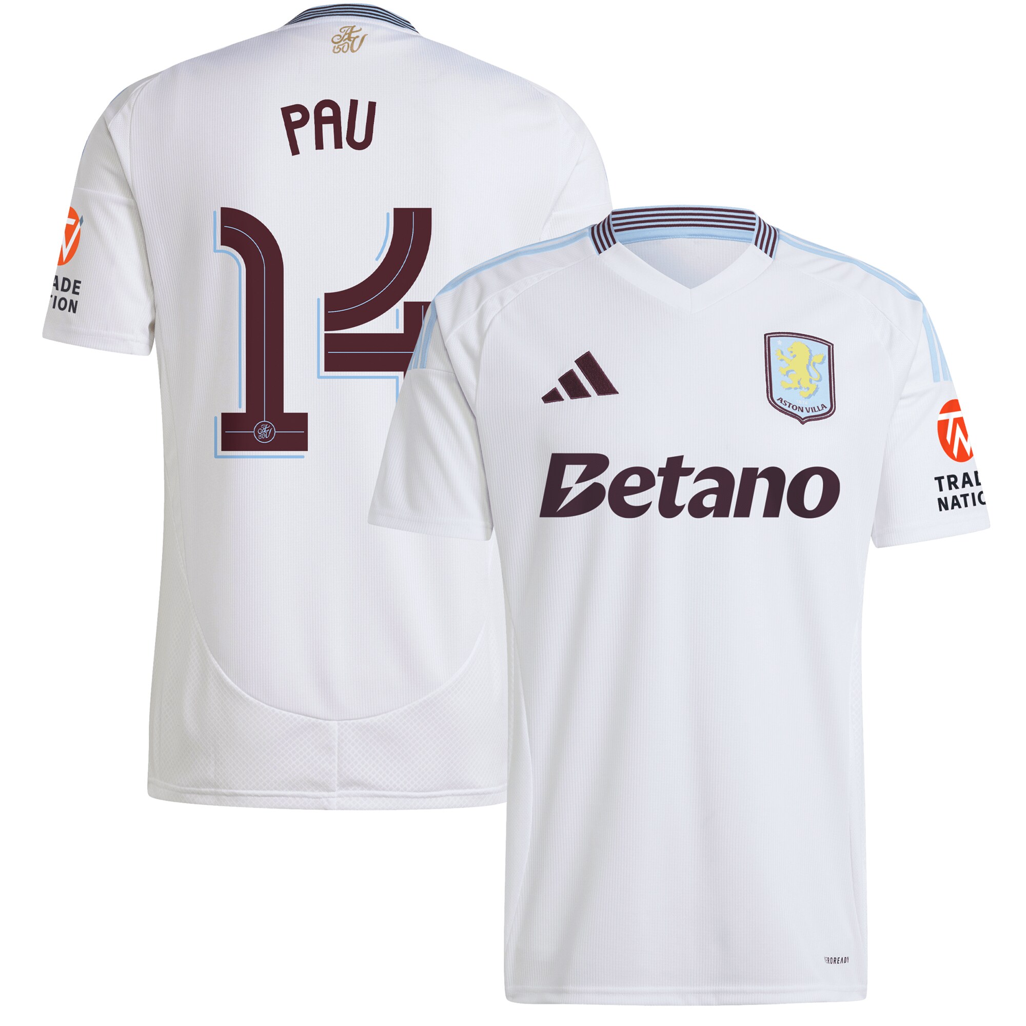 aston villa adidas away shirt 2024-25 with pau 14 cup printing Collection | Aston Villa Shirts and Official Gear