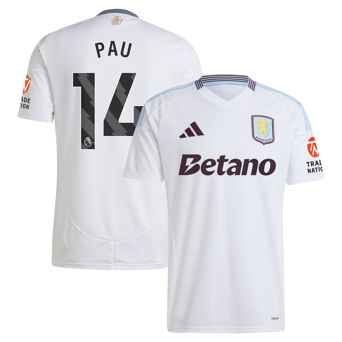aston villa adidas away shirt 2024-25 with pau 14 printing Collection | Aston Villa Shirts and Official Gear