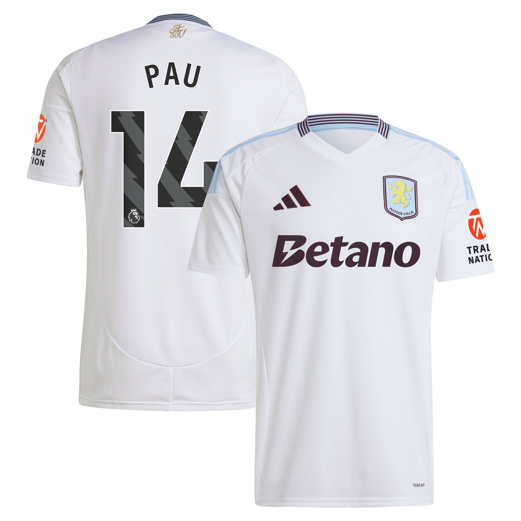 aston villa adidas away shirt 2024-25 with pau 14 printing Collection | Aston Villa Shirts and Official Gear