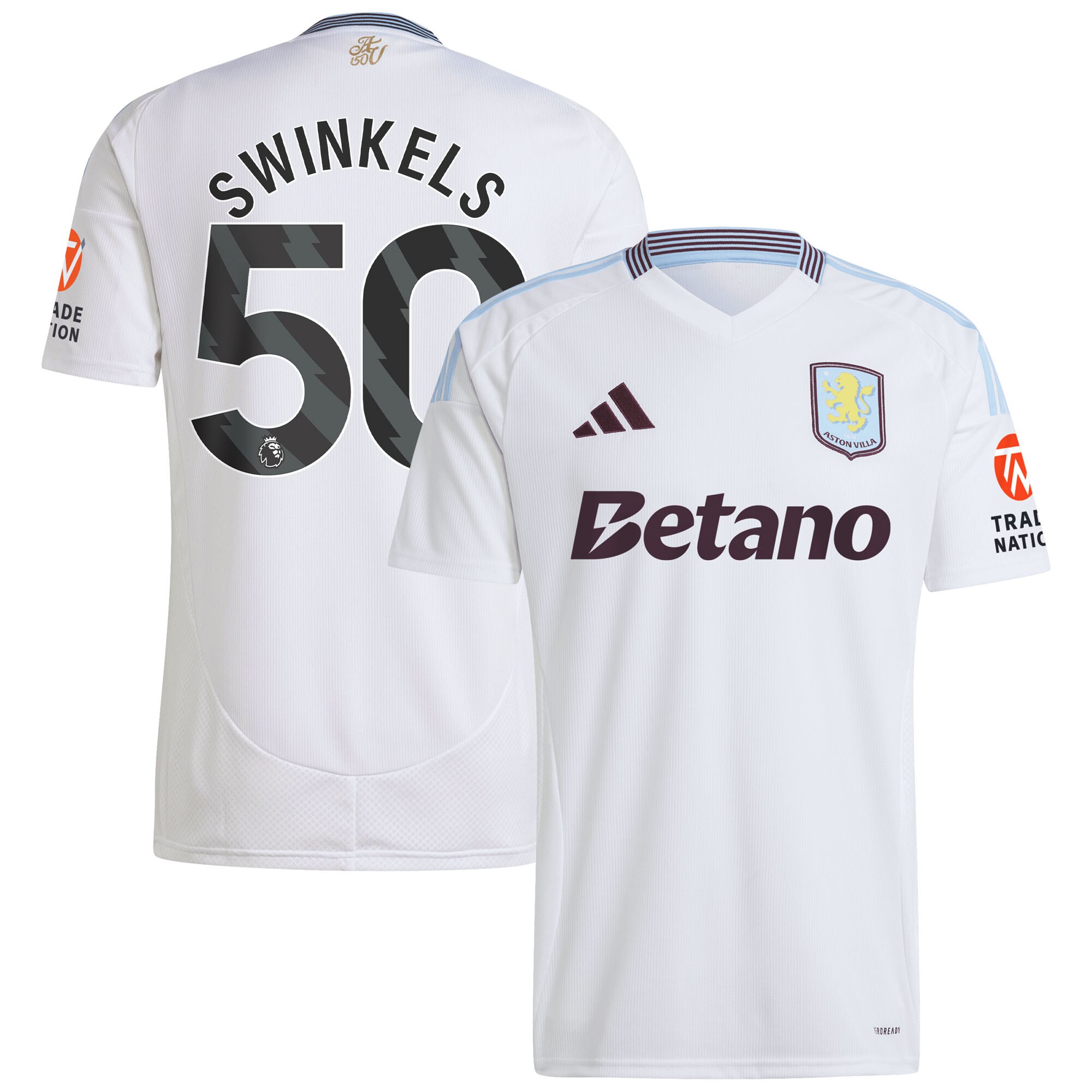 aston villa adidas away shirt 2024-25 with swinkels 50 printing Collection | Aston Villa Shirts and Official Gear