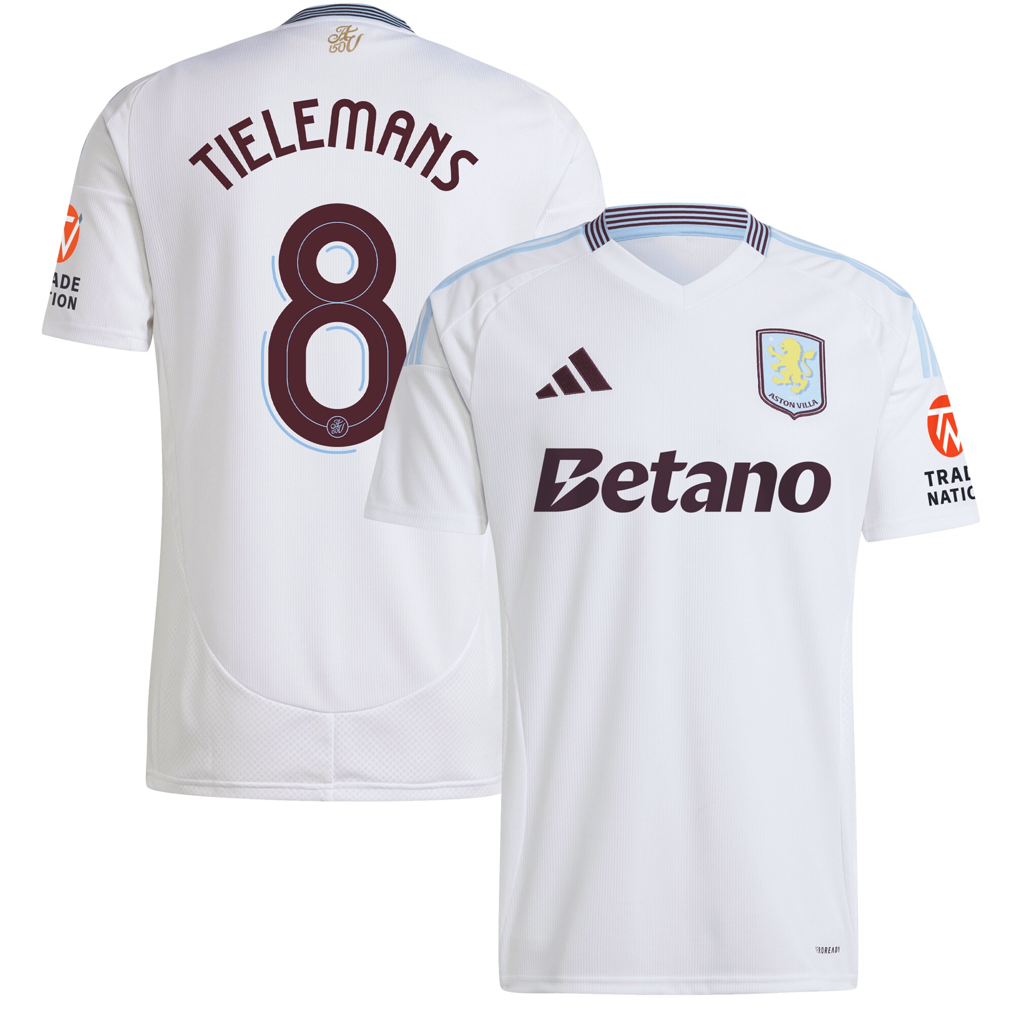 aston villa adidas away shirt 2024-25 with tielemans 8 cup printing Collection | Aston Villa Shirts and Official Gear
