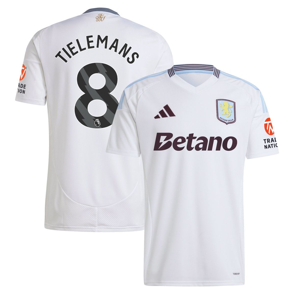 aston villa adidas away shirt 2024-25 with tielemans 8 printing Collection | Aston Villa Shirts and Official Gear