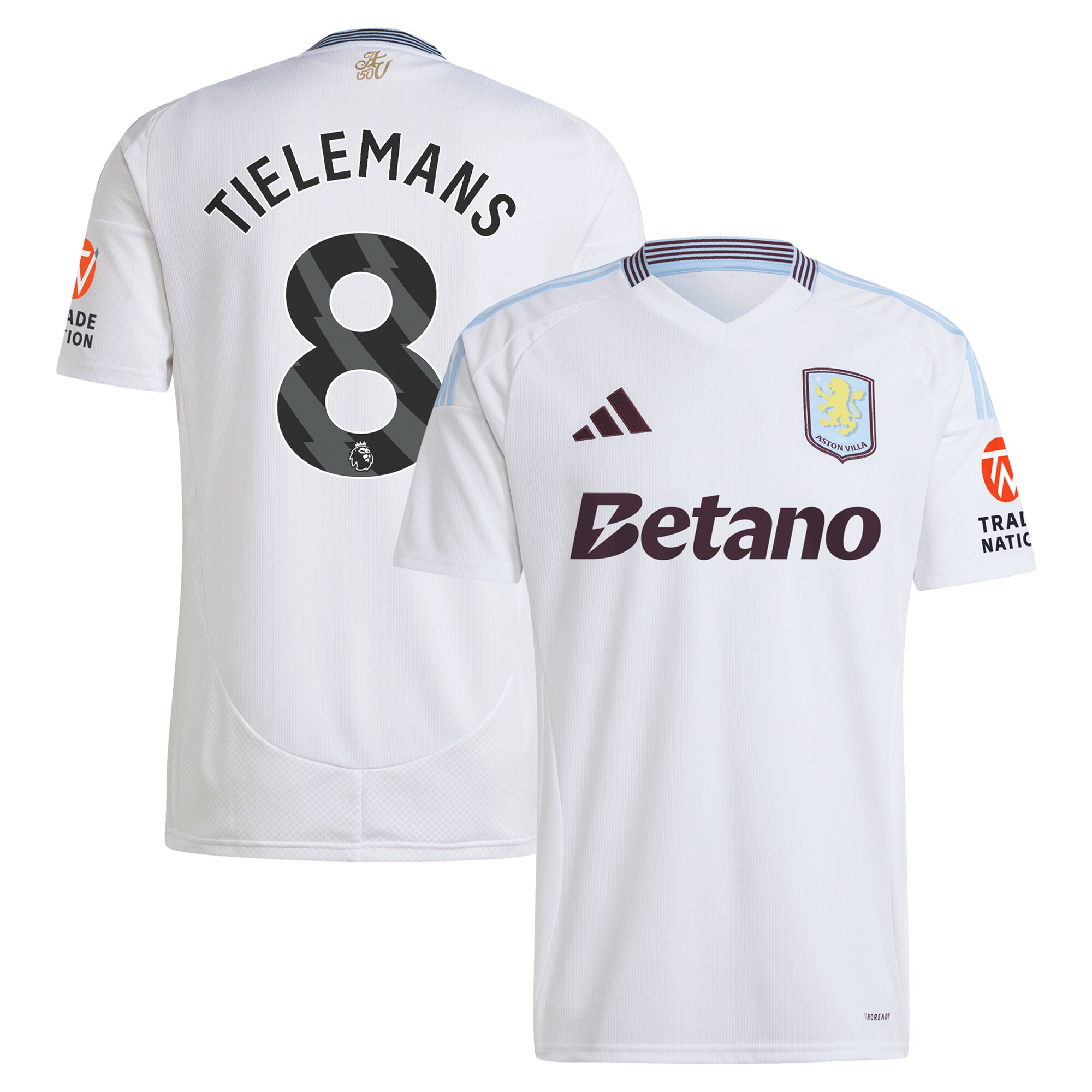 aston villa adidas away shirt 2024-25 with tielemans 8 printing Collection | Aston Villa Shirts and Official Gear