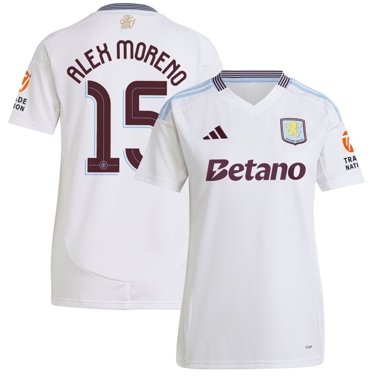 aston villa adidas away shirt 2024-25 – womens with alex moreno 15 cup printing Collection | Aston Villa Shirts and Official Gear