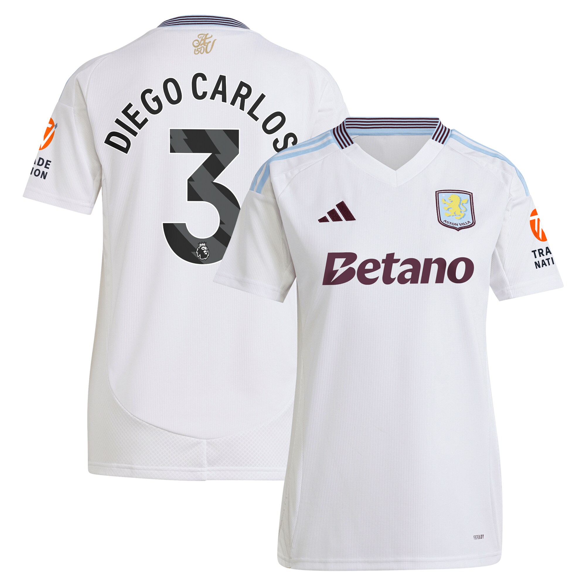 aston villa adidas away shirt 2024-25 – womens with diego carlos 3 printing Collection | Aston Villa Shirts and Official Gear