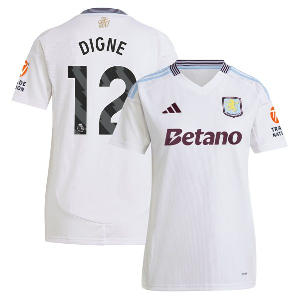 aston villa adidas away shirt 2024-25 – womens with digne 12 printing Collection | Aston Villa Shirts and Official Gear