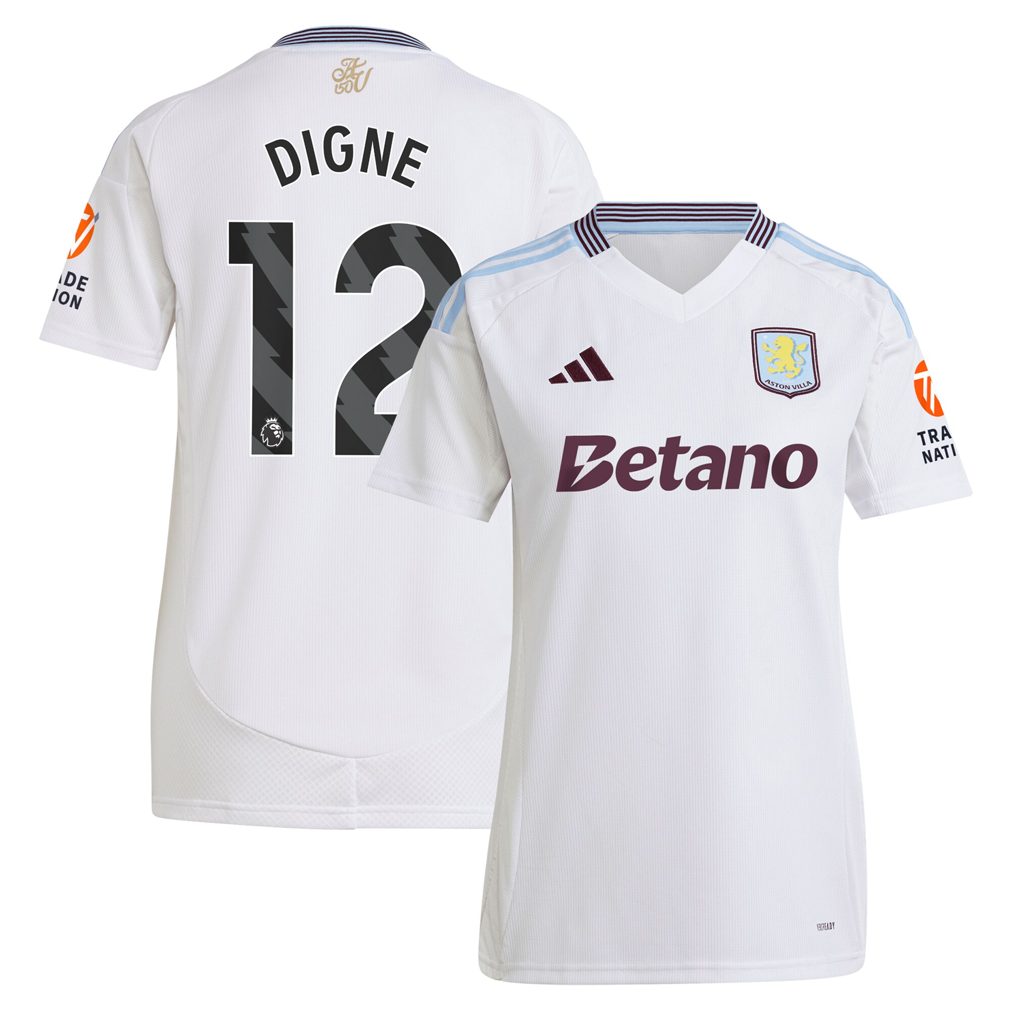 aston villa adidas away shirt 2024-25 – womens with digne 12 printing Collection | Aston Villa Shirts and Official Gear