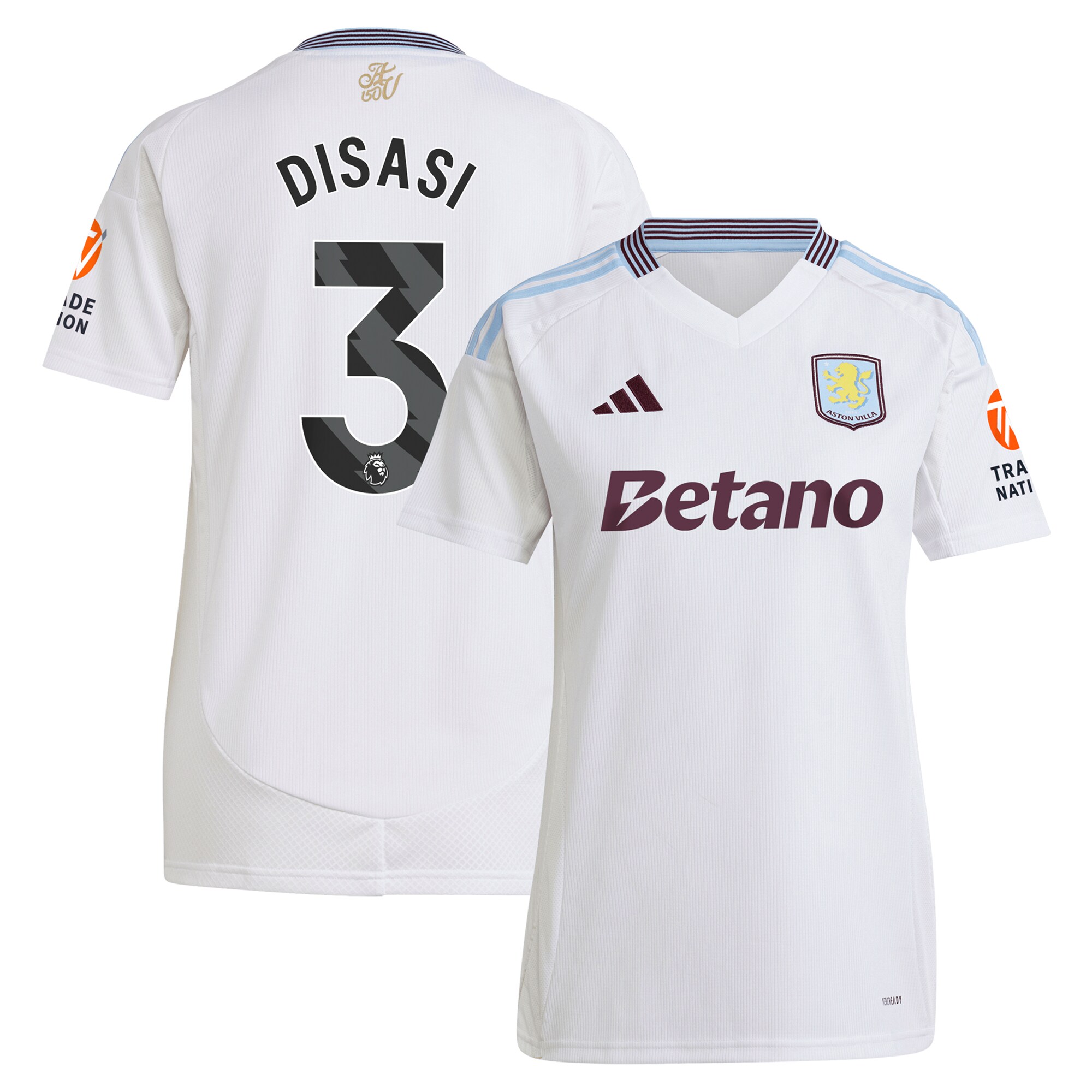 aston villa adidas away shirt 2024-25 – womens with disasi 3 printing Collection | Aston Villa Shirts and Official Gear