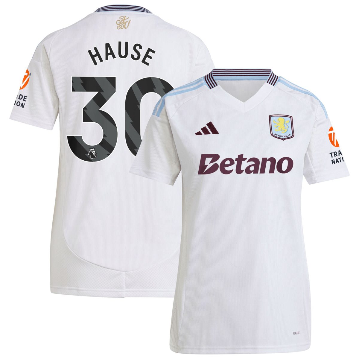 aston villa adidas away shirt 2024-25 – womens with hause 30 printing Collection | Aston Villa Shirts and Official Gear