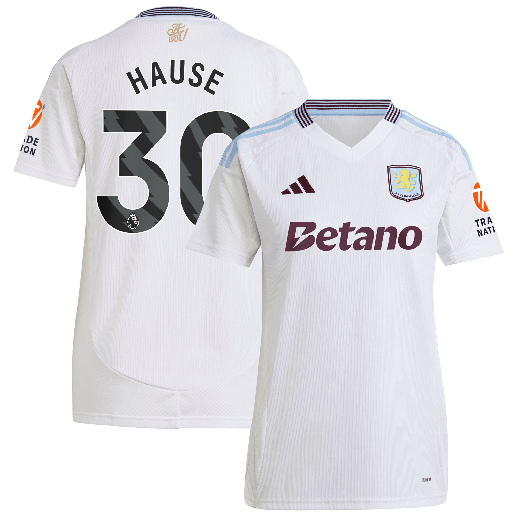 aston villa adidas away shirt 2024-25 – womens with hause 30 printing Collection | Aston Villa Shirts and Official Gear