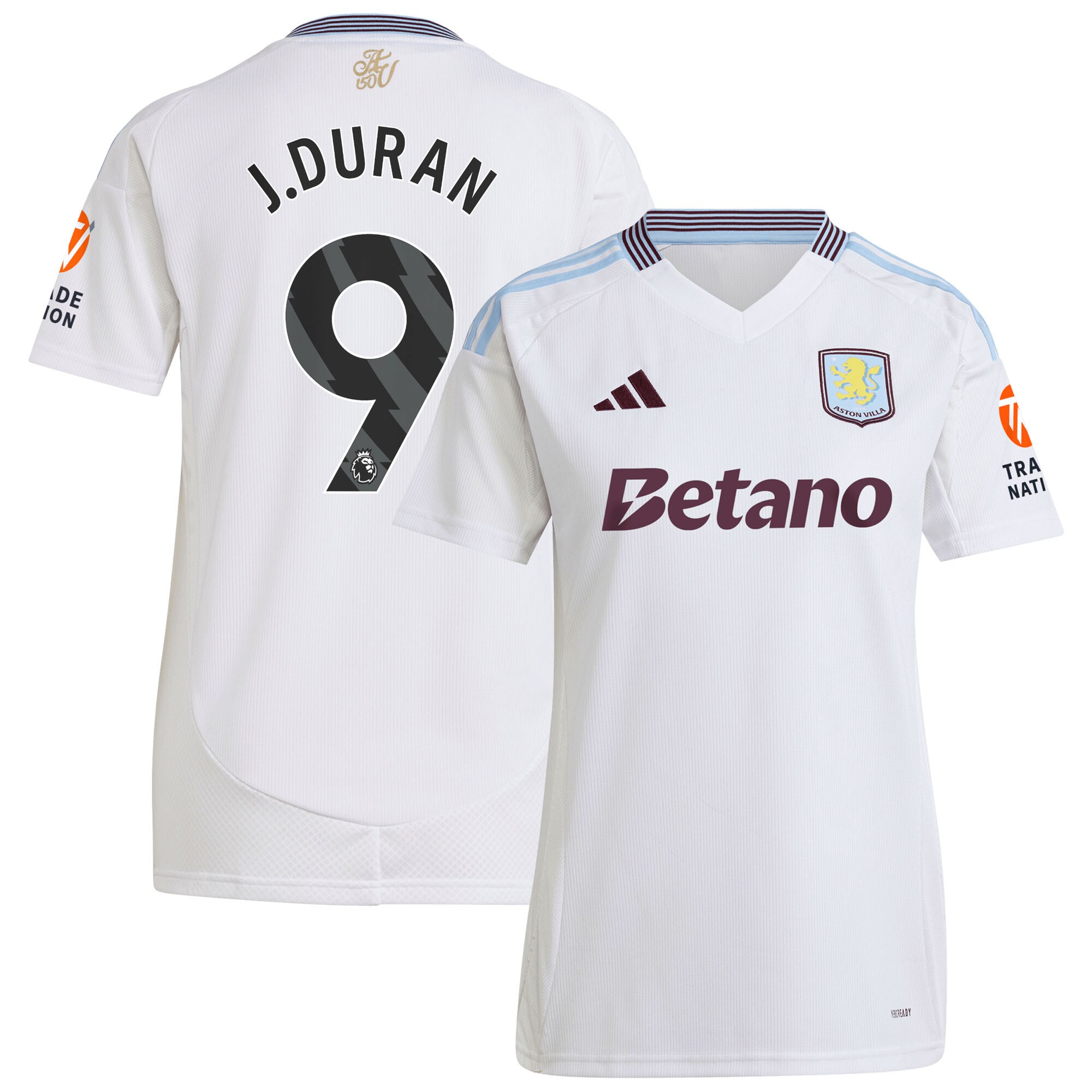 aston villa adidas away shirt 2024-25 – womens with j.duran 9 printing Collection | Aston Villa Shirts and Official Gear