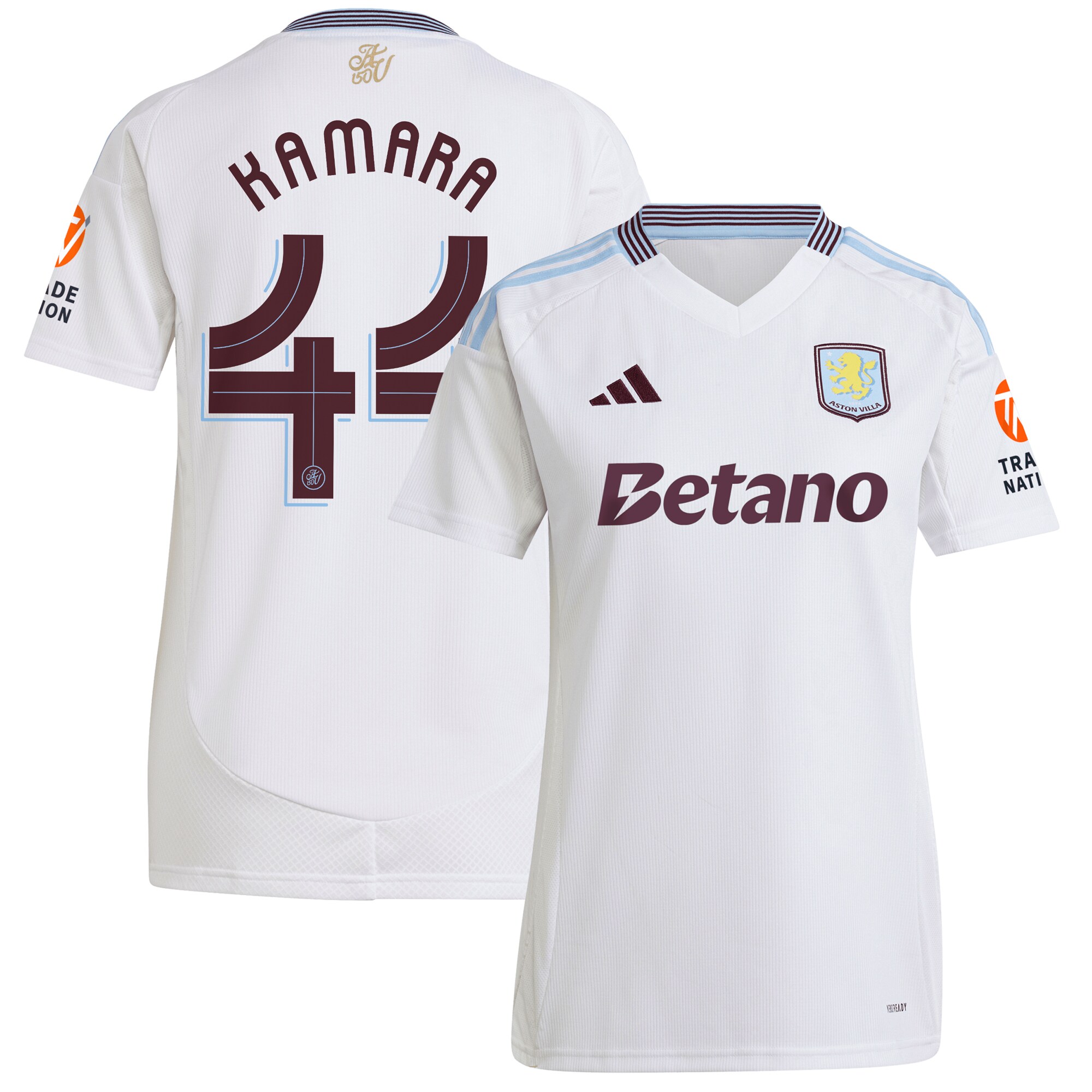 aston villa adidas away shirt 2024-25 – womens with kamara 44 cup printing Collection | Aston Villa Shirts and Official Gear