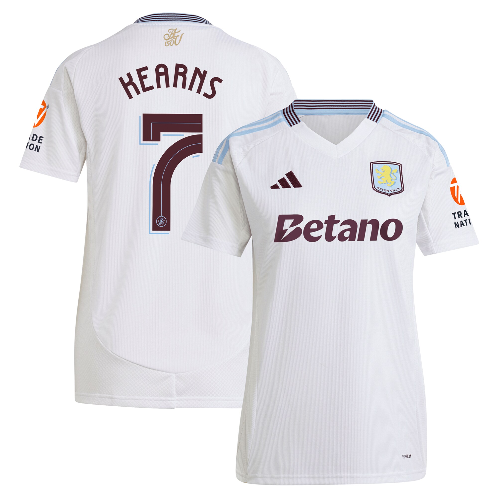 aston villa adidas away shirt 2024-25 – womens with kearns 7 cup printing Collection | Aston Villa Shirts and Official Gear