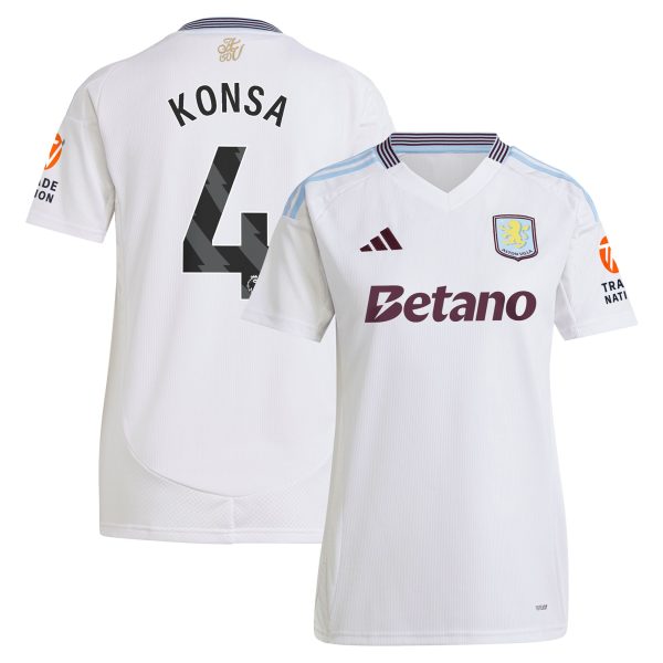 aston villa adidas away shirt 2024-25 – womens with konsa 4 printing Collection | Aston Villa Shirts and Official Gear