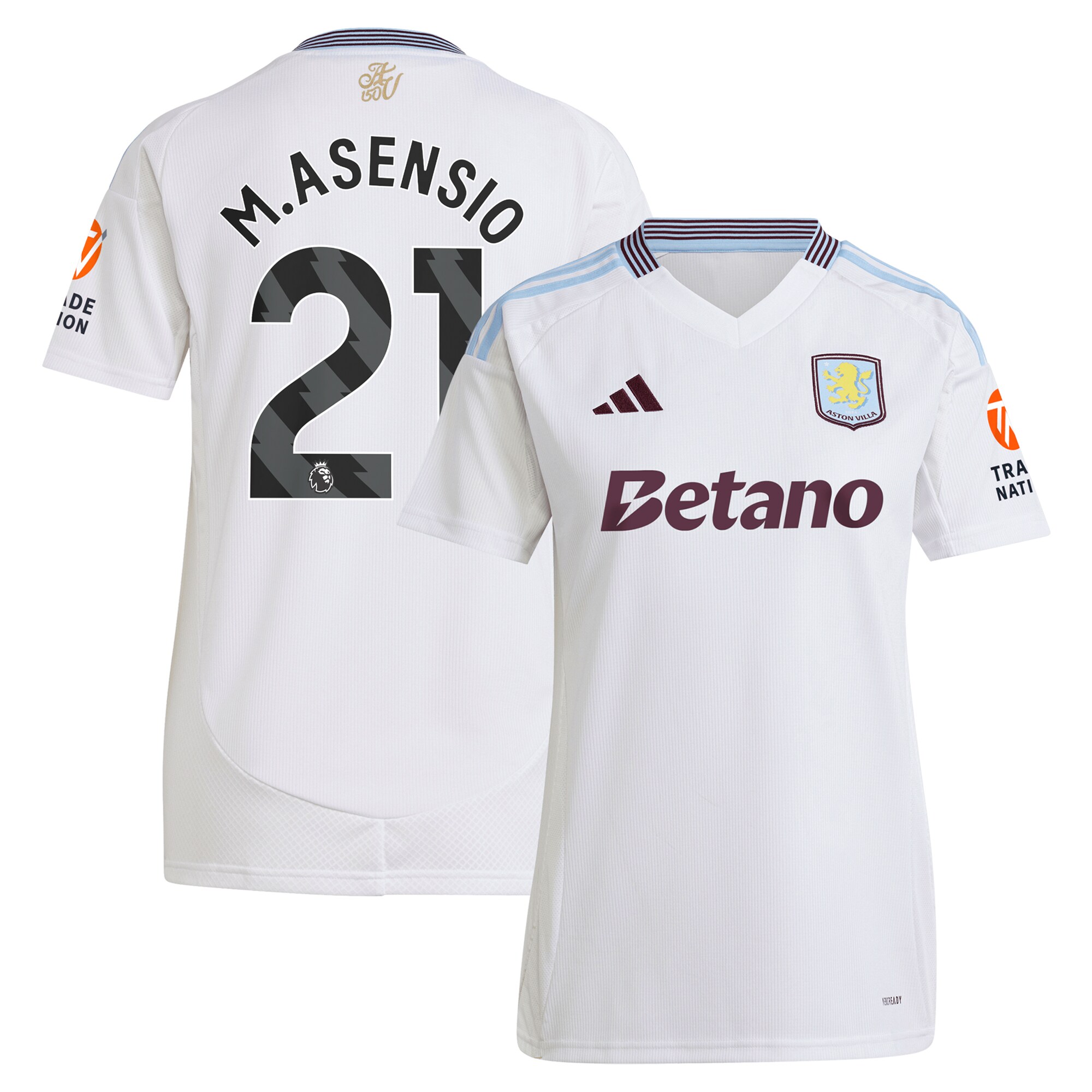 aston villa adidas away shirt 2024-25 – womens with m.asensio 21 printing Collection | Aston Villa Shirts and Official Gear