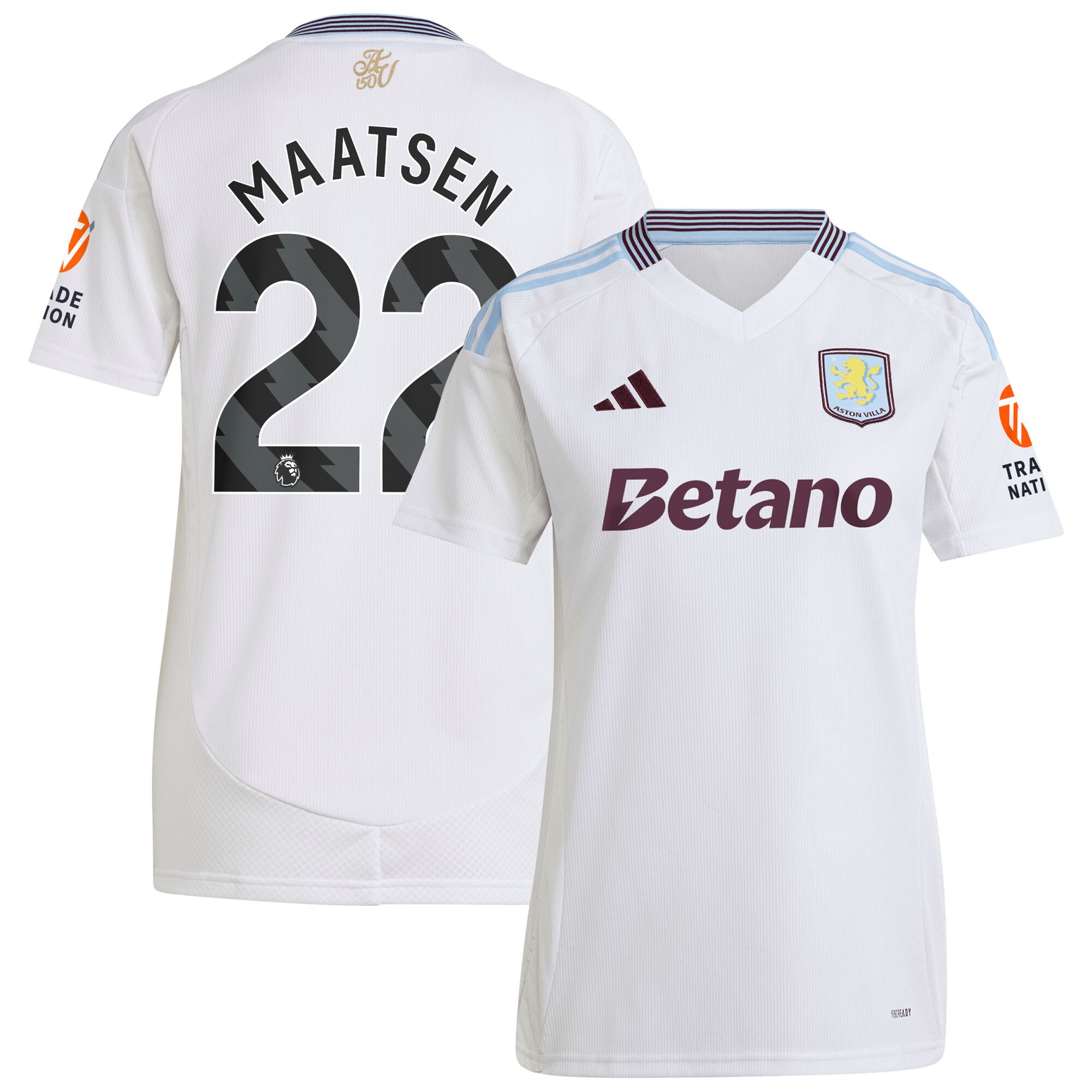 aston villa adidas away shirt 2024-25 – womens with maatsen 22 printing Collection | Aston Villa Shirts and Official Gear