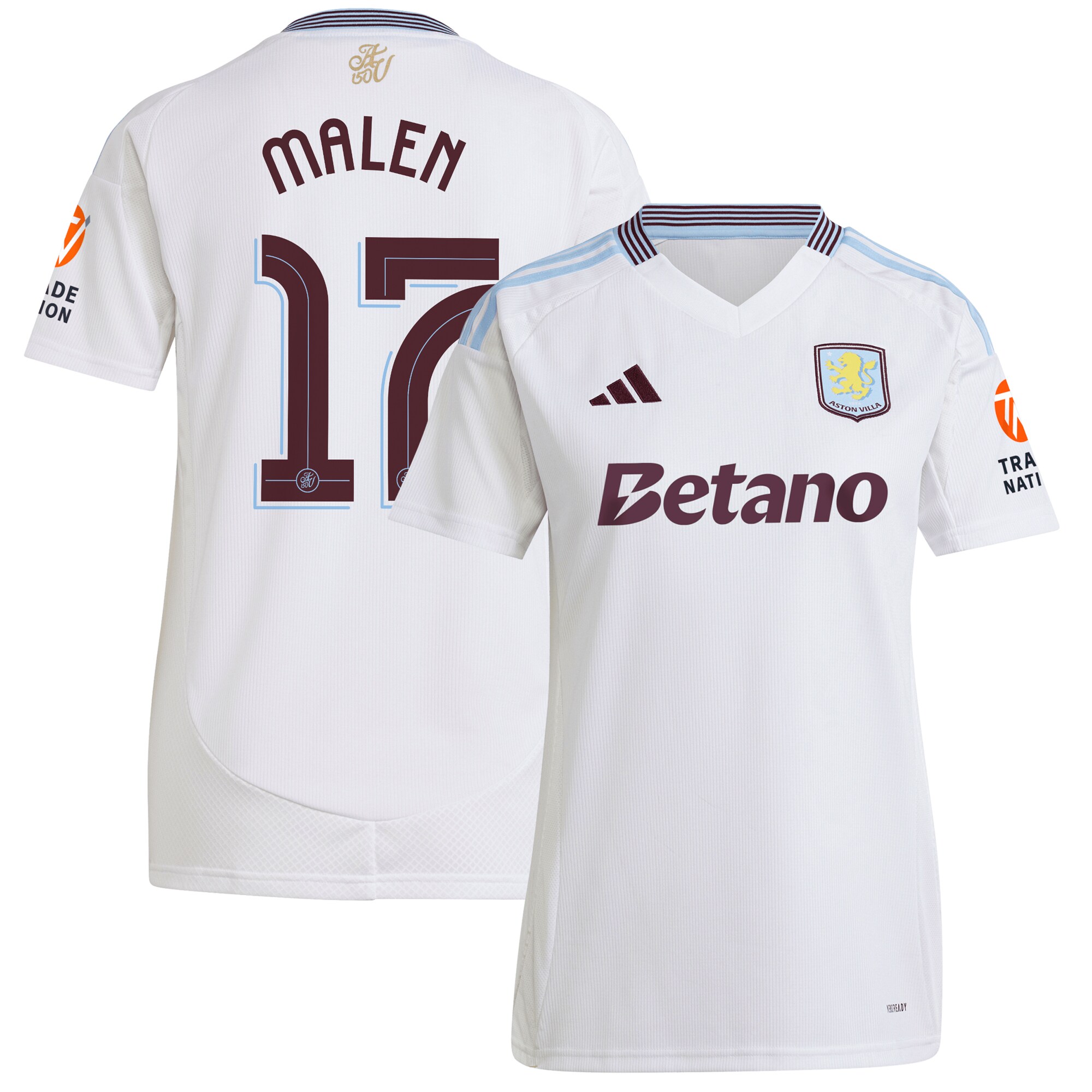 aston villa adidas away shirt 2024-25 – womens with malen 17 cup printing Collection | Aston Villa Shirts and Official Gear