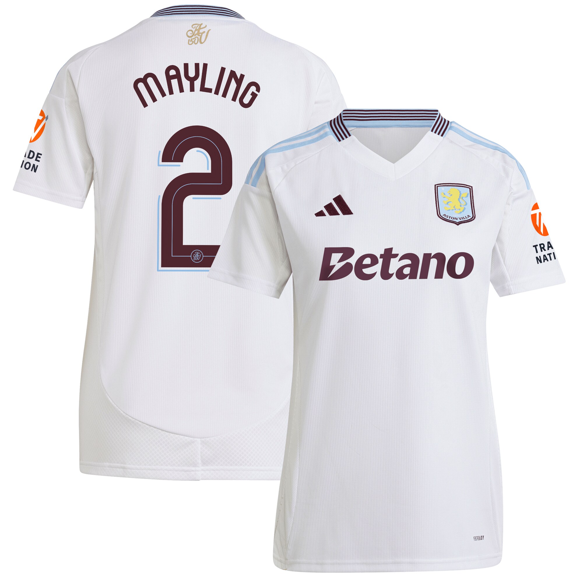 aston villa adidas away shirt 2024-25 – womens with mayling 2 cup printing Collection | Aston Villa Shirts and Official Gear