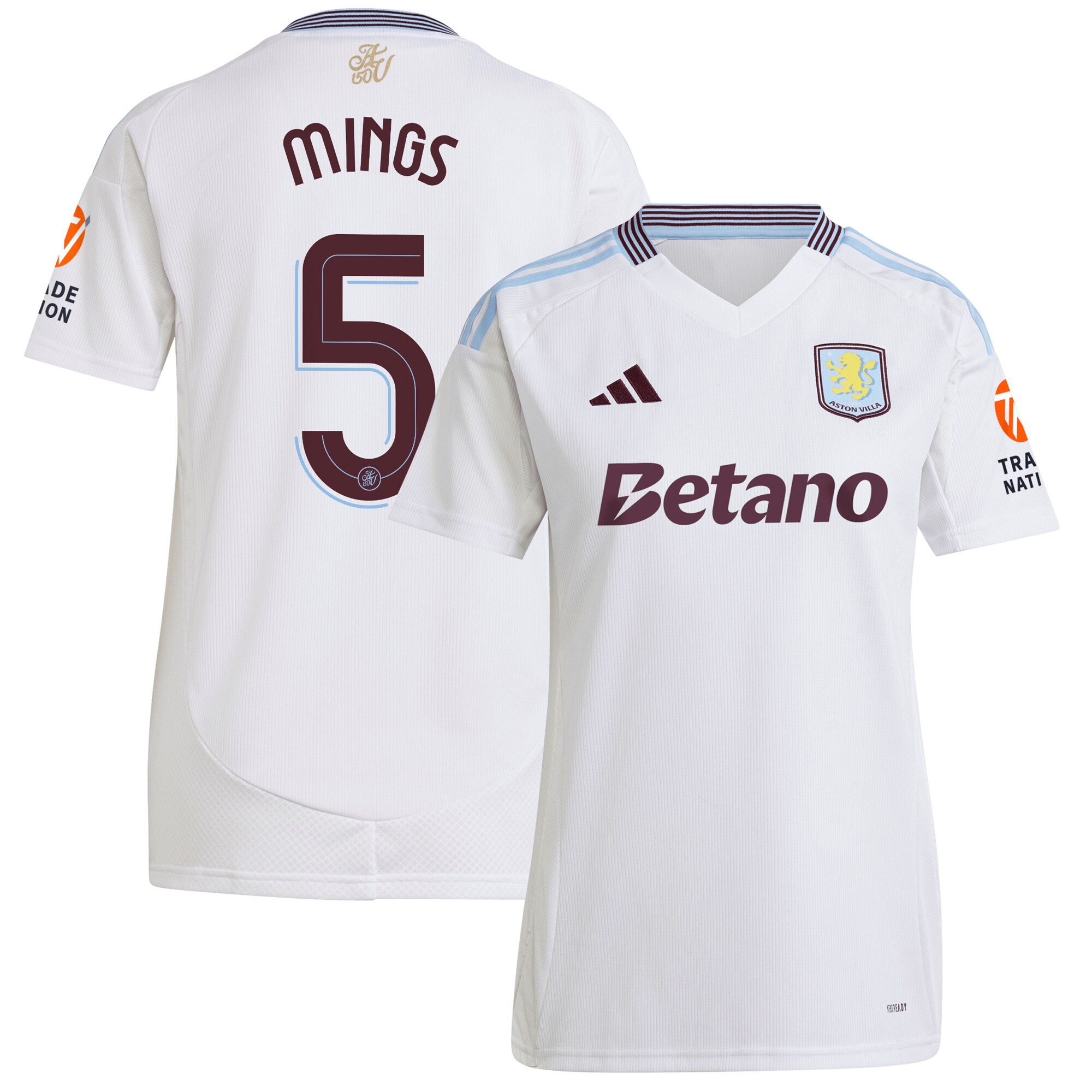 aston villa adidas away shirt 2024-25 – womens with mings 5 cup printing Collection | Aston Villa Shirts and Official Gear